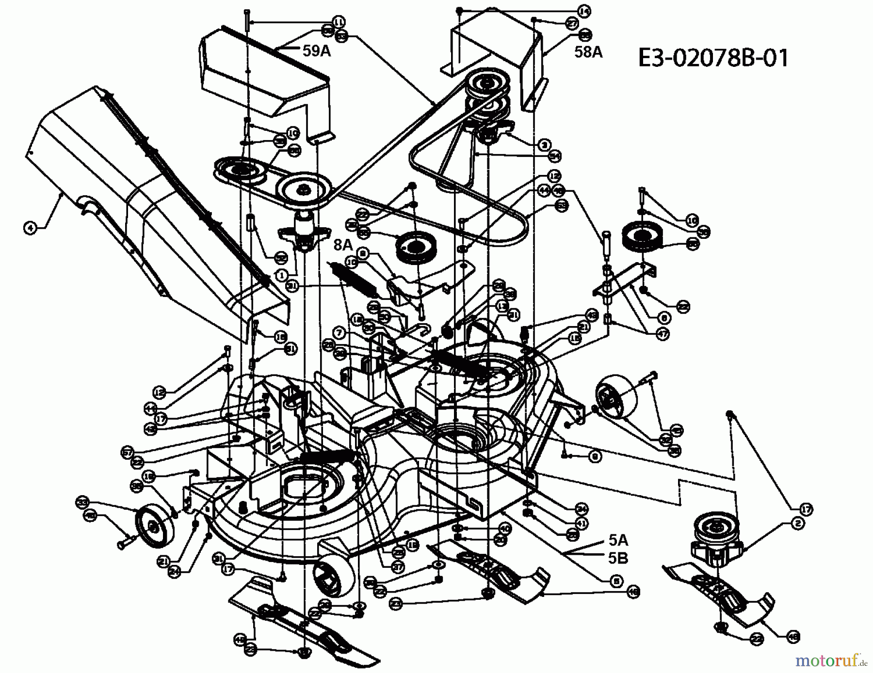  Gutbrod Rasentraktoren GLX 122 RHL 13AP516J690  (2005) Mähwerk J (48