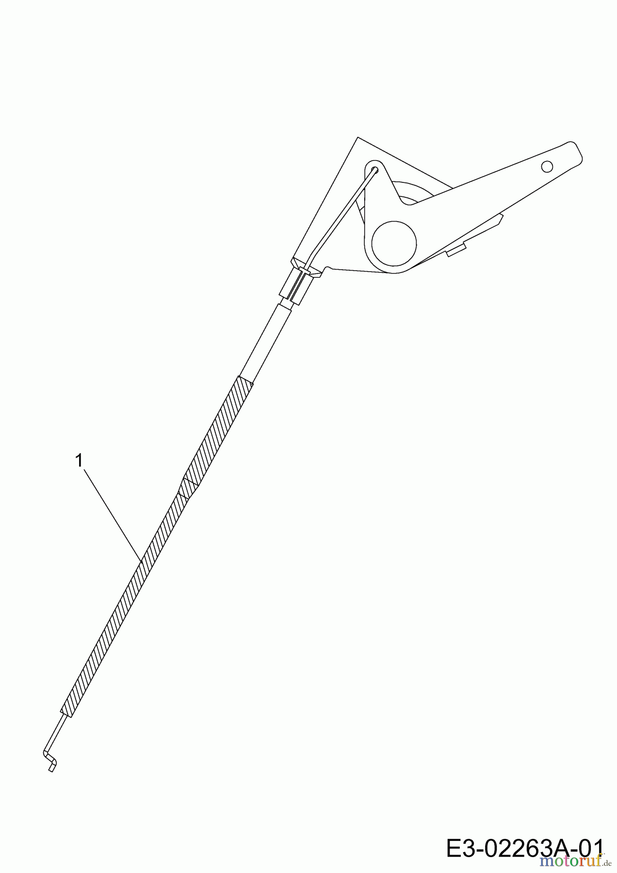  Gutbrod Rasentraktoren DLX 107 SA 13AA606G690  (2004) Choke- und Gaszug