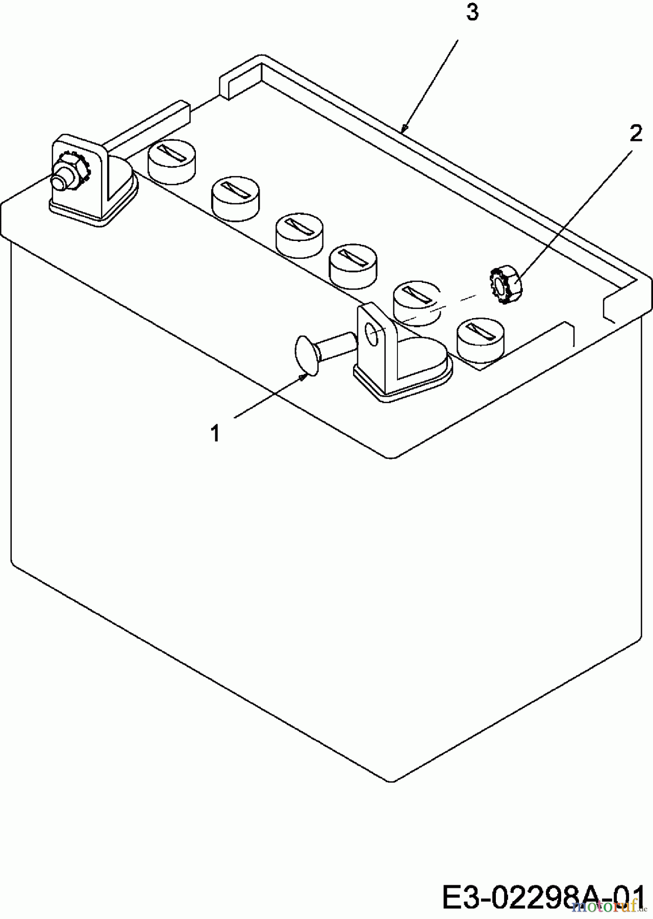  Yard-Man ältere Modelle Rasentraktoren DX 70 13B-334-643  (2005) Batterie