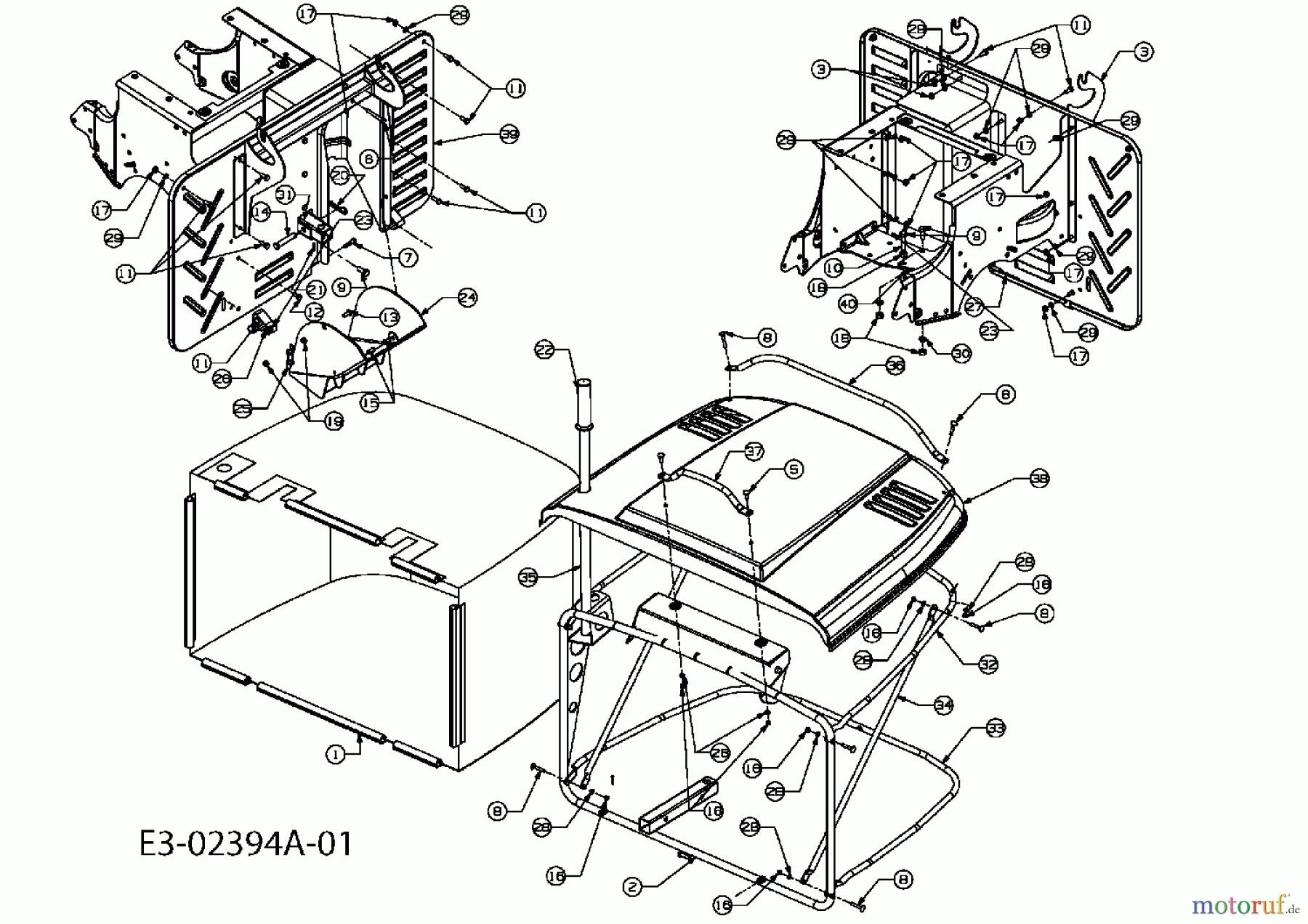  Gutbrod Rasentraktoren SLX 76 RH 13DM416A690  (2005) Grasfangvorrichtung