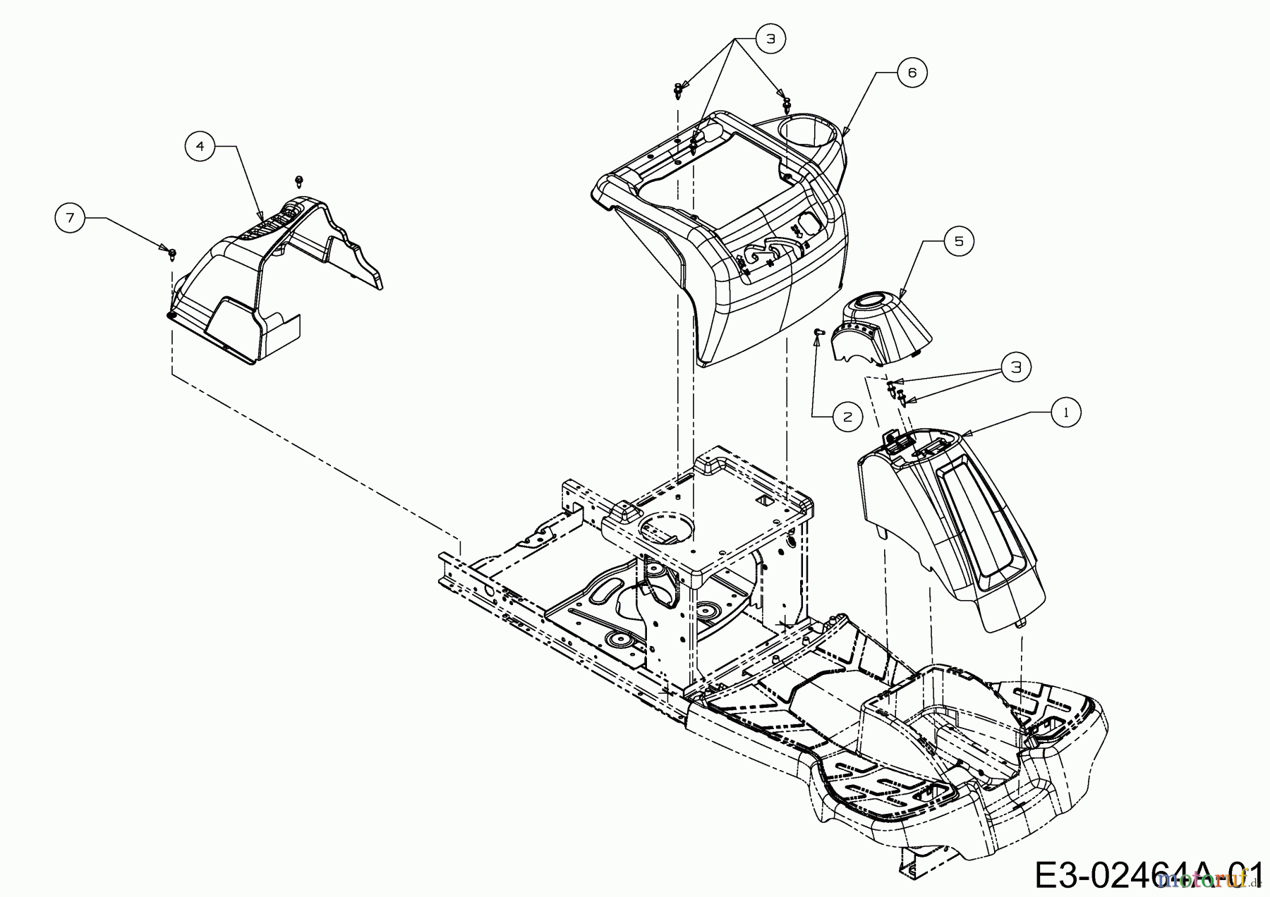  MTD Rasentraktoren Minirider 60 SD 13A625JC600  (2014) Verkleidungen