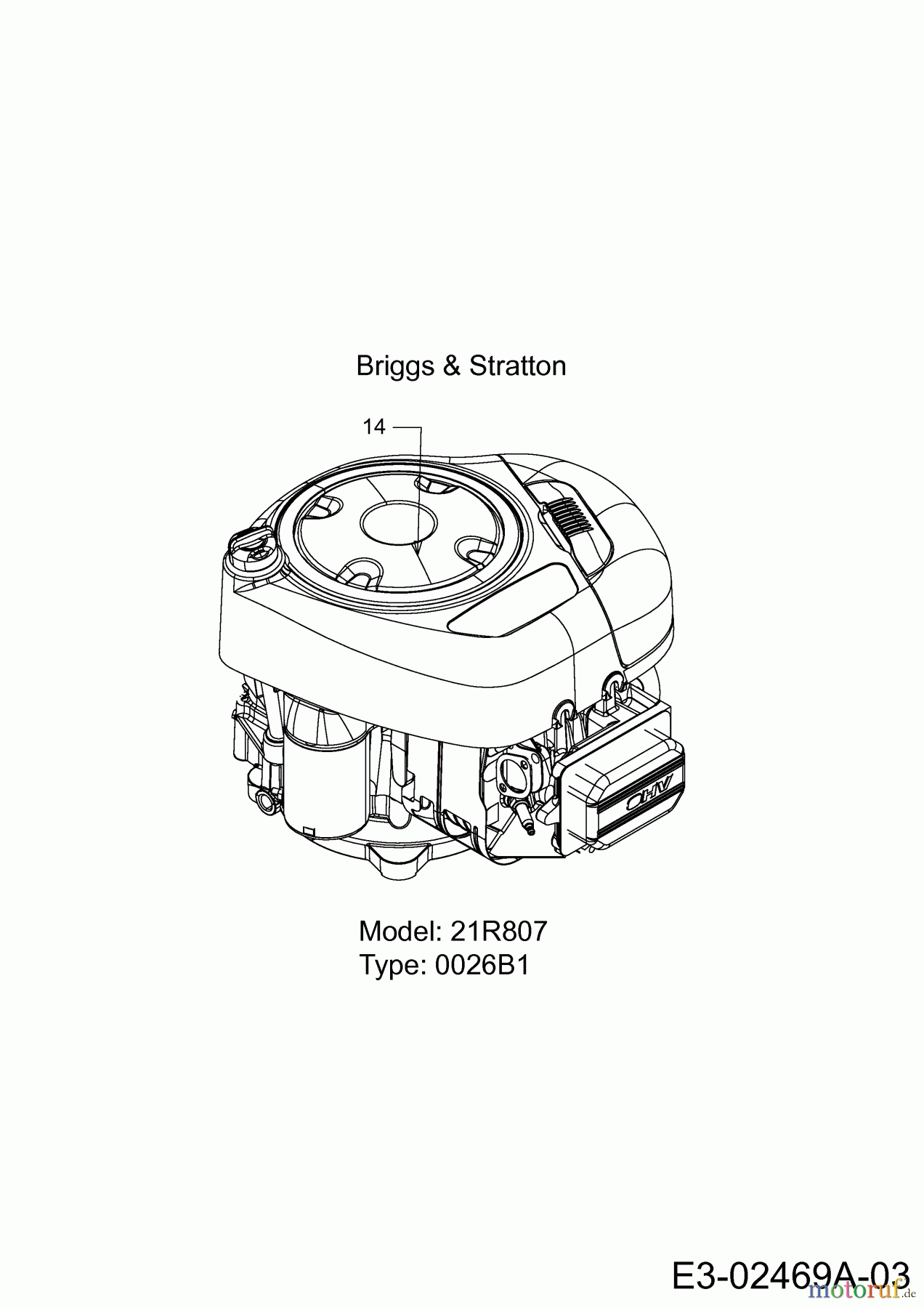  Gartenland Rasentraktoren GL 13.5/92 T 13HH77GE640  (2017) Motor Briggs & Stratton