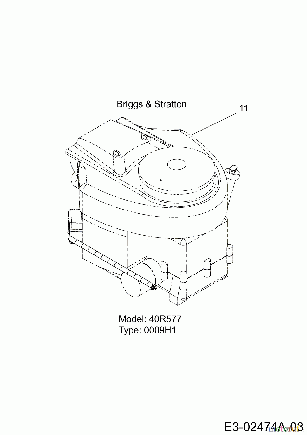  Bestgreen Rasentraktoren 160/92 T 13HT76KE615  (2015) Motor Briggs & Stratton