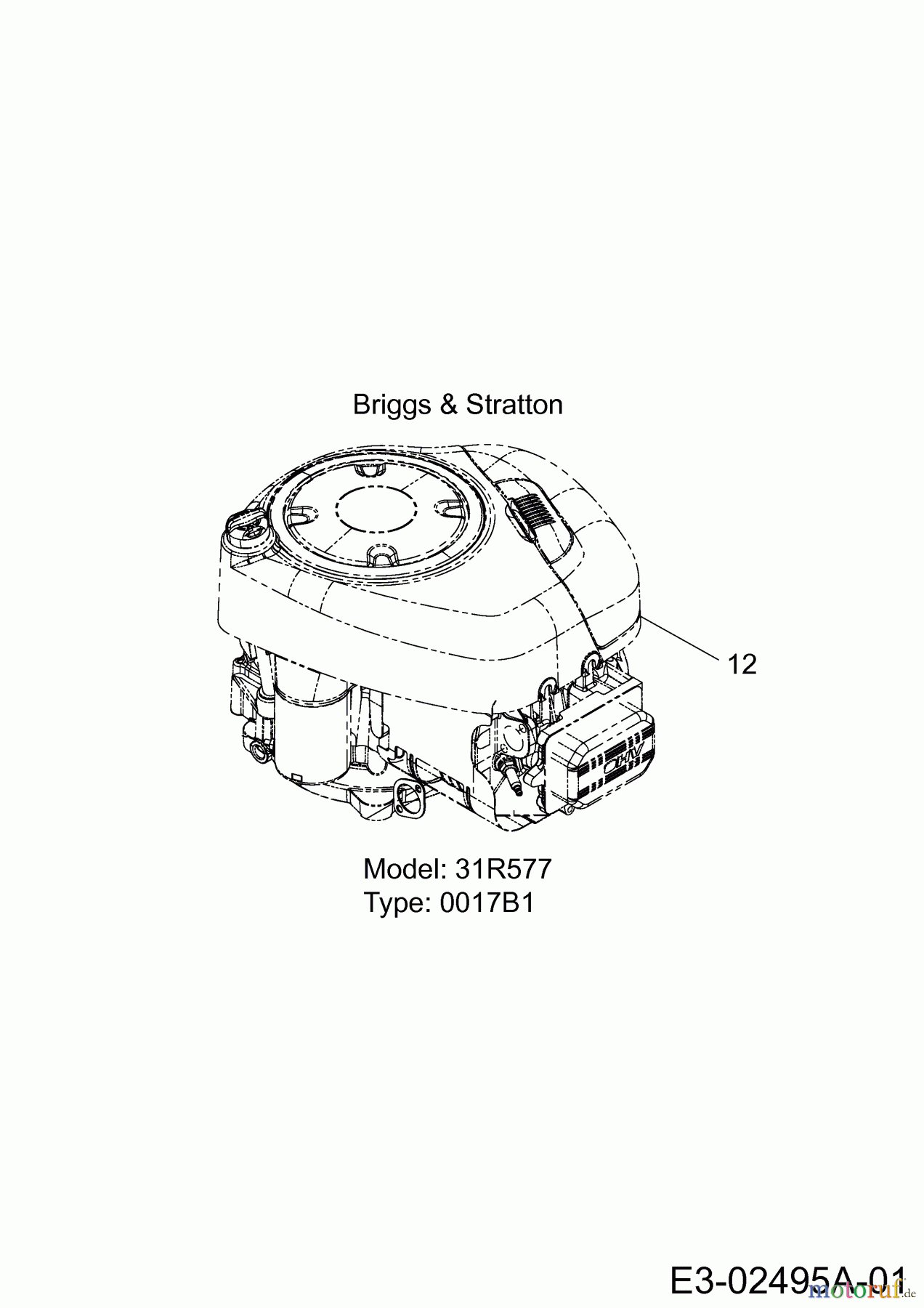  Cub Cadet Rasentraktoren CC 1016 AF 13BD90AF603  (2014) Motor Briggs & Stratton