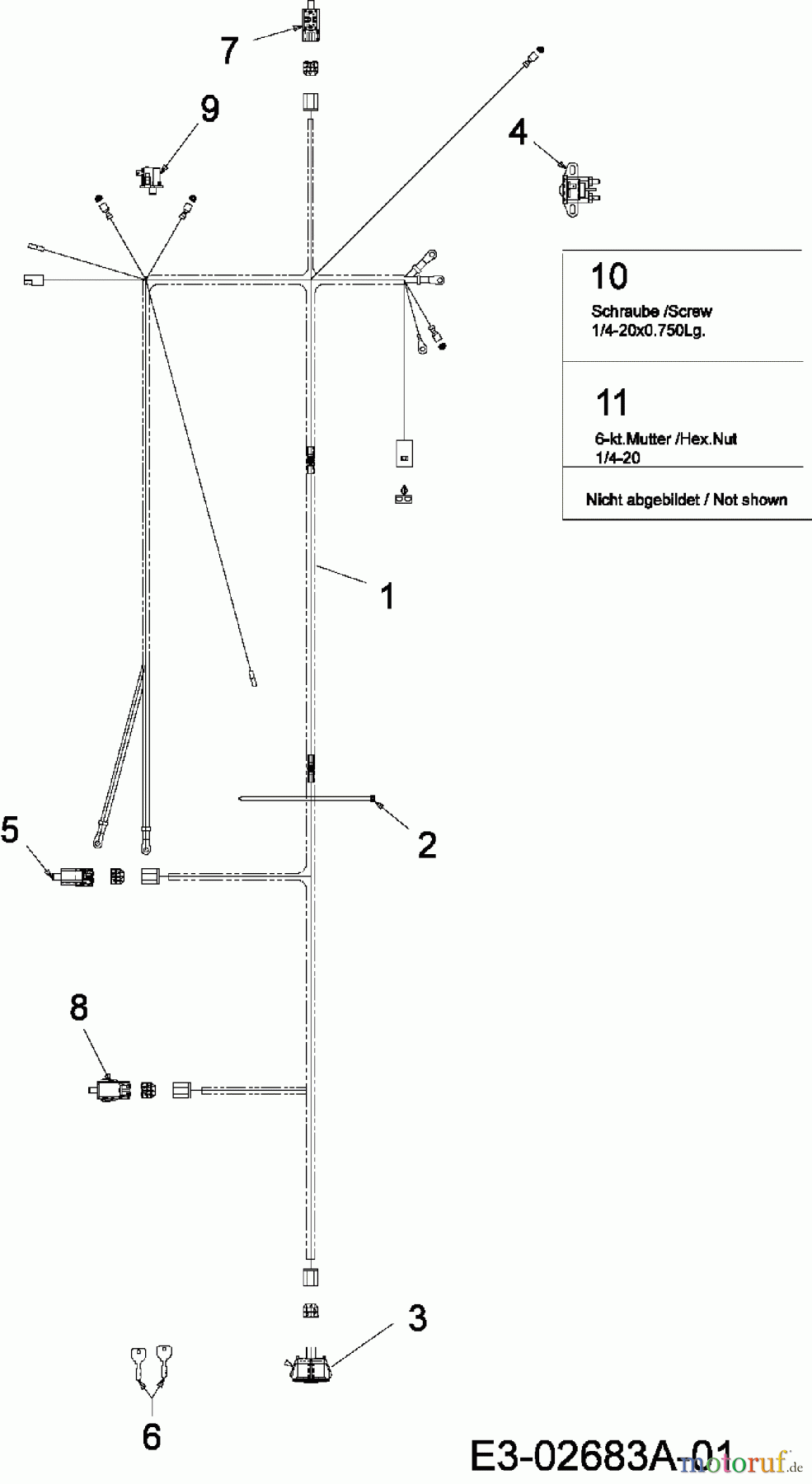  MTD ältere Modelle Rasentraktoren Pinto E-Start 13B5065-678  (2007) Elektroteile