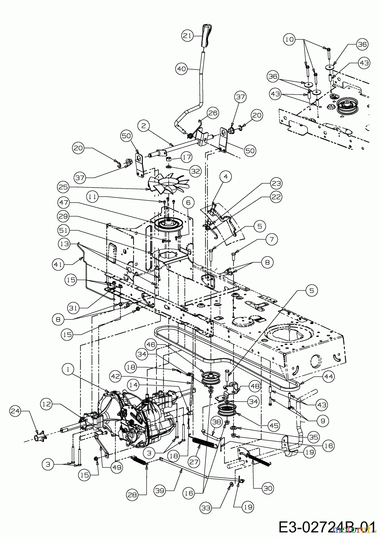  Efco Rasentraktoren Formula 108/15.5 H 13AM799G637  (2007) Fahrantrieb