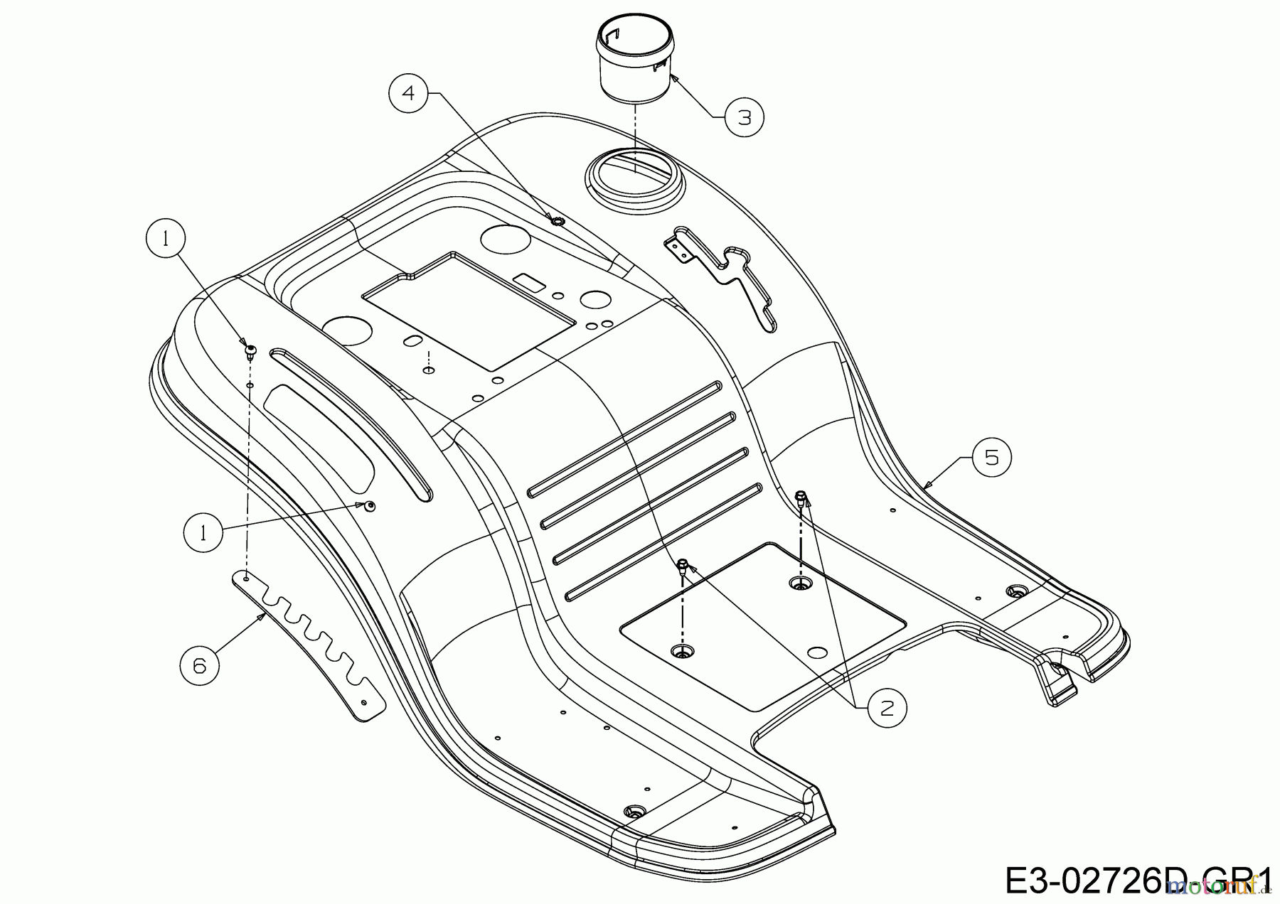  Helington Rasentraktoren H 107 HK 13AG79KG686  (2018) Sitzwanne