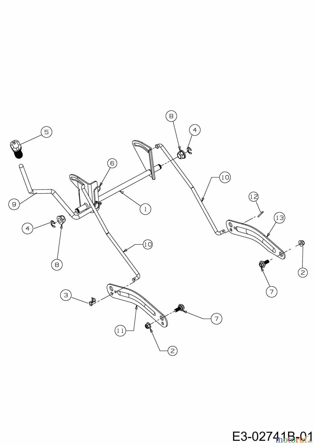  Bolens ältere Modelle Rasentraktoren BL 200/107 H 13AT795G684  (2009) Mähwerksaushebung