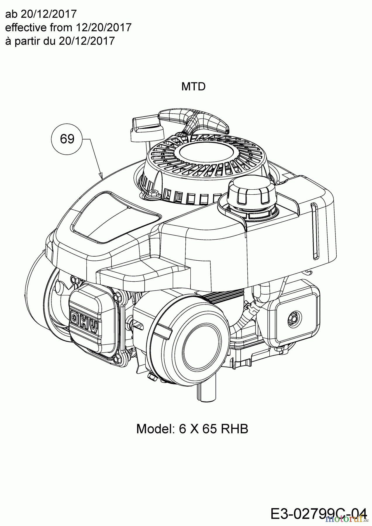  Cub Cadet Motormäher mit Antrieb LM3 DR53ES 12BCPVS7603  (2018) Motor MTD ab 20/12/2017