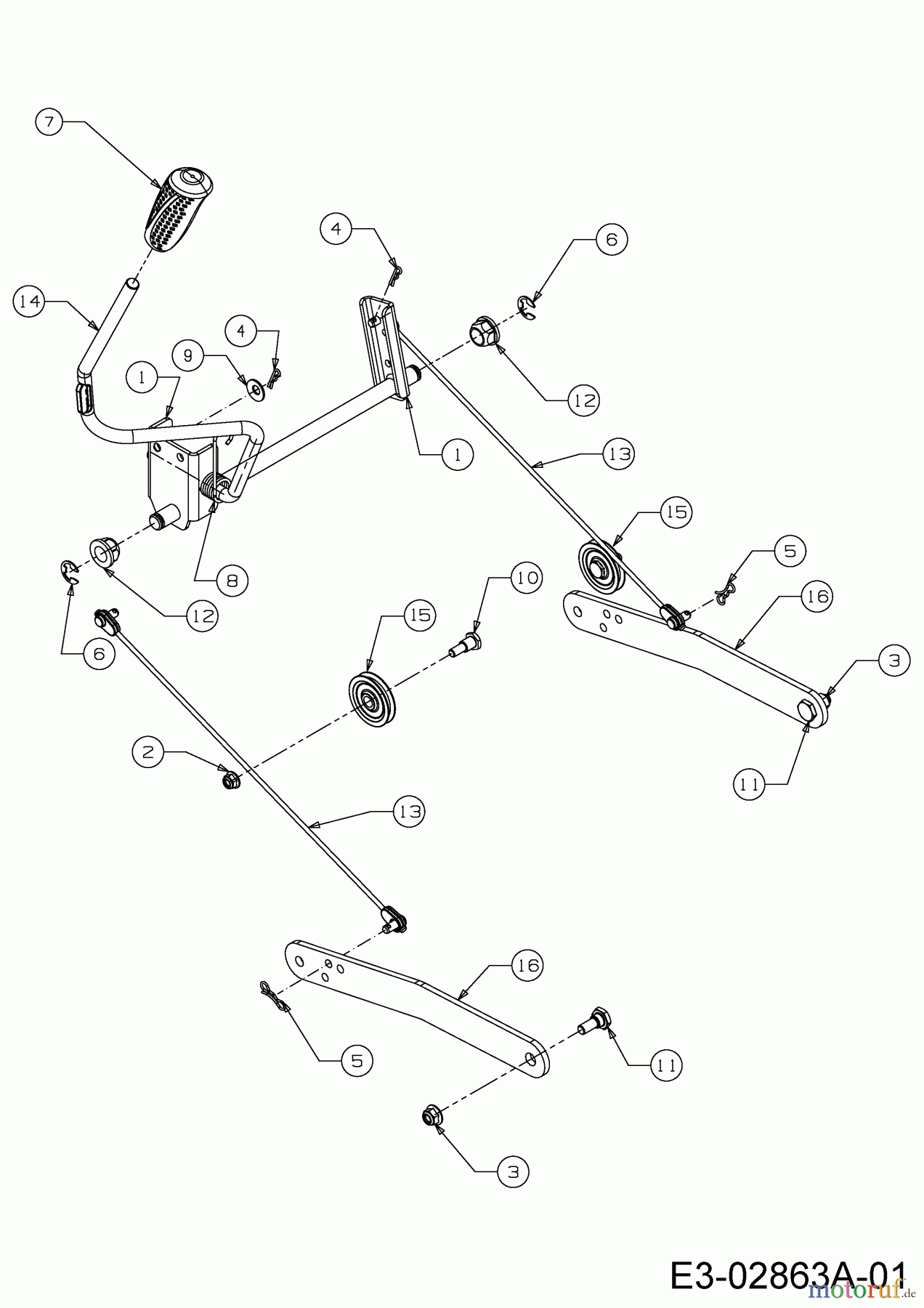  Cub Cadet Rasentraktoren LGTX 1050 13AS92AP056  (2015) Mähwerksaushebung