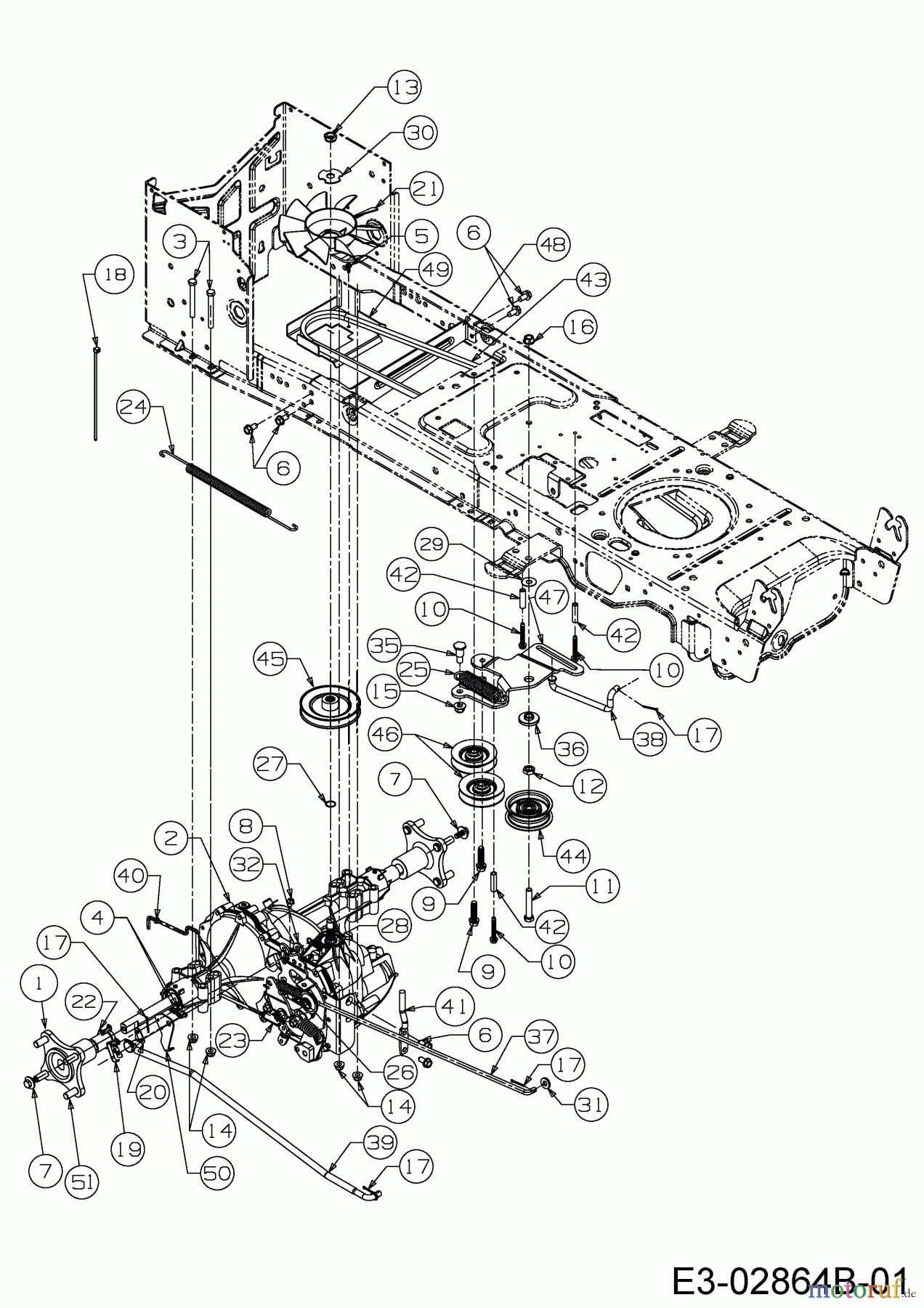  Cub Cadet Rasentraktoren LGTX 1050 13AS92AP056  (2015) Fahrantrieb