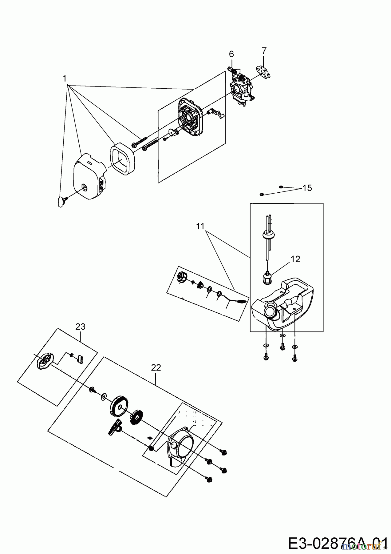  Mastercut Motorsensen 2026 B 41AD0UWB659  (2014) Luftfilter, Reversierstarter, Tank, Vergaser