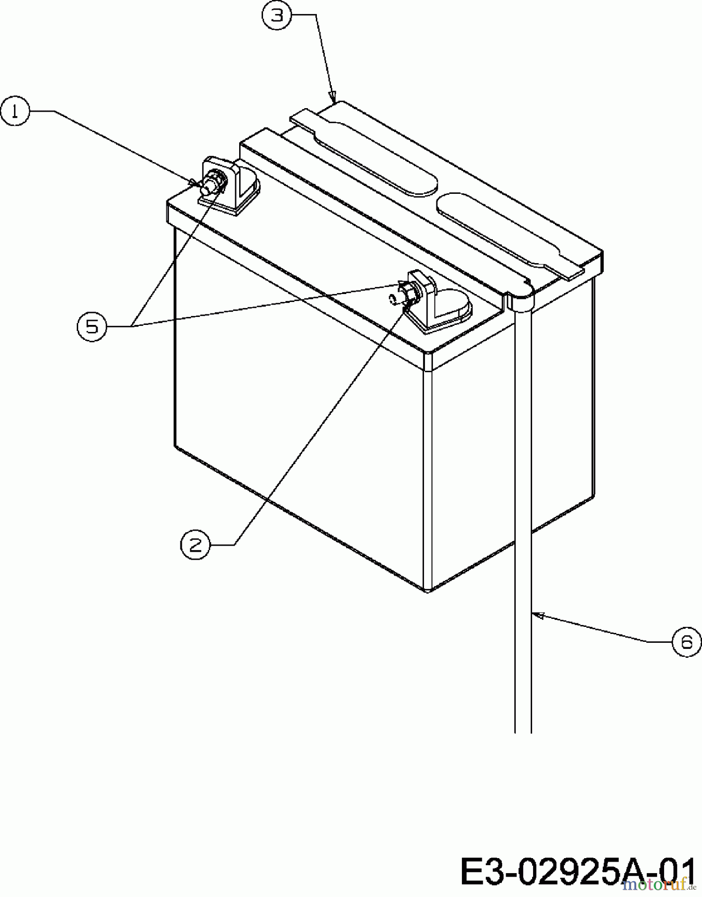  Yard-Man ältere Modelle Rasentraktoren DX 70 13C-334-643  (2007) Batterie