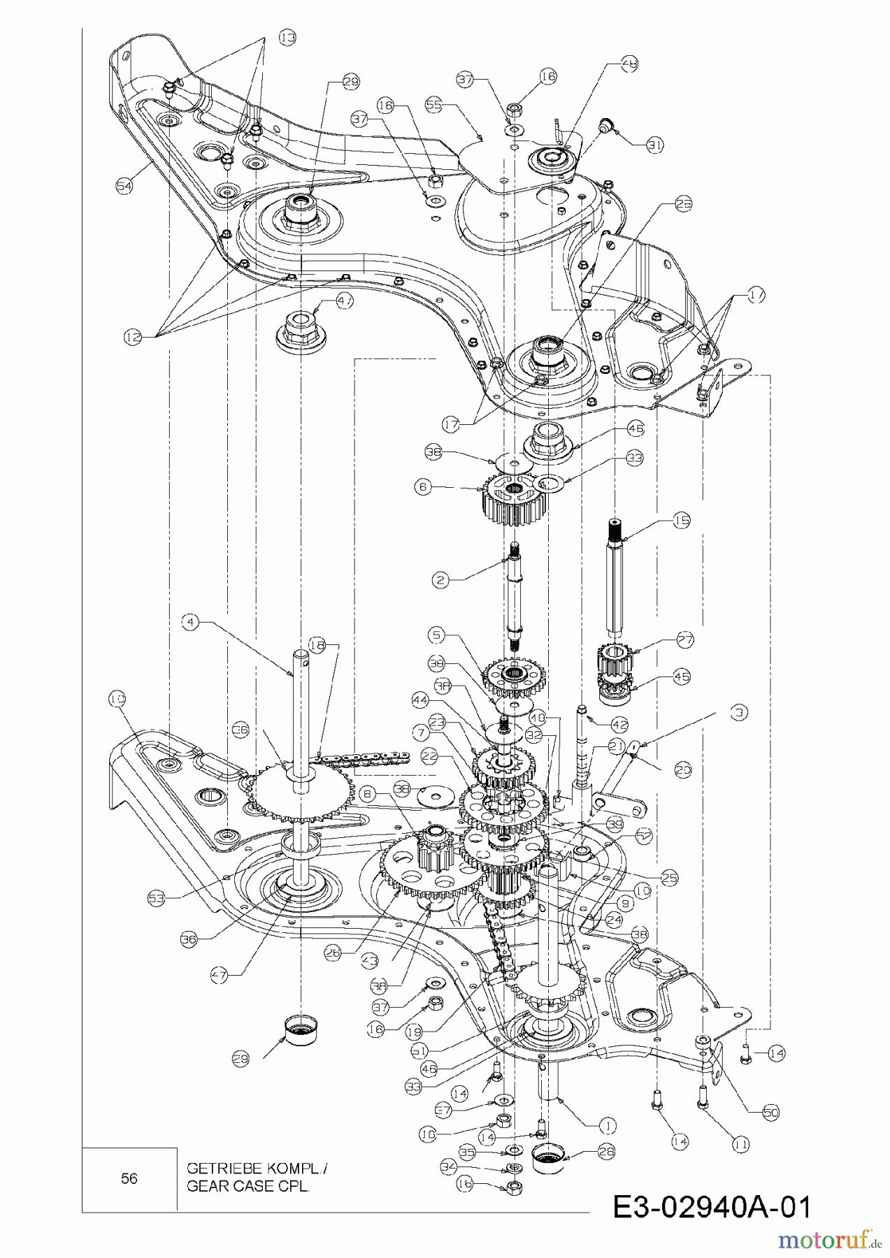  MTD Motorhacken T/450 21AB454B678  (2005) Getriebe