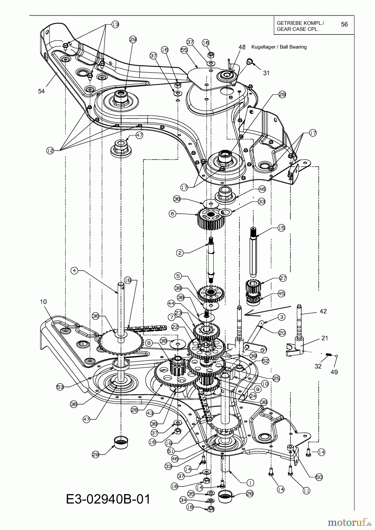  MTD ältere Modelle Motorhacken T/450 21AB454B678  (2010) Getriebe