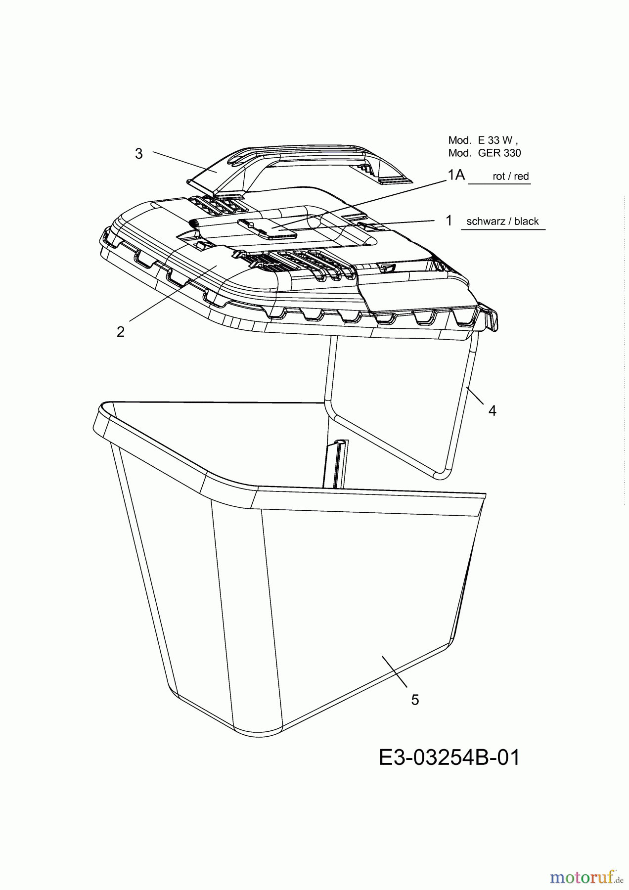  MTD ältere Modelle Elektromäher E 33 W 18D-M4D-678  (2010) Grasfangsack