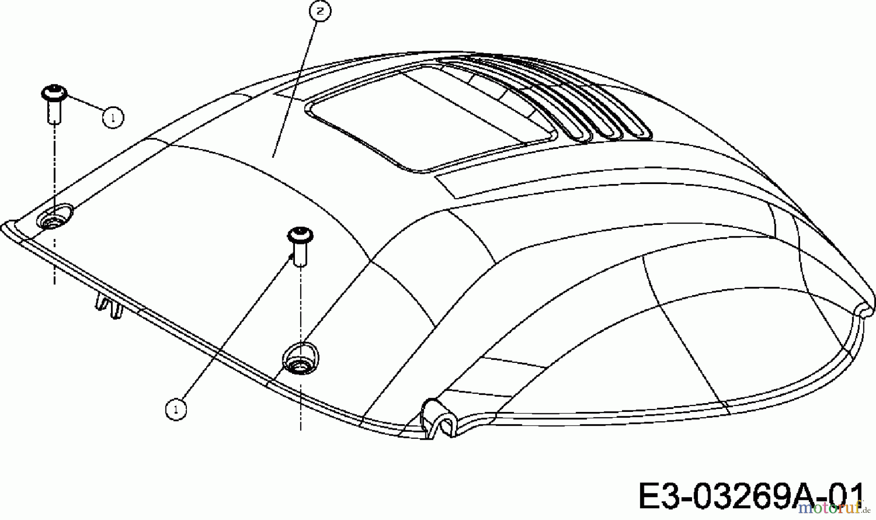  Terradena Elektromäher EM 1400 18C-N4S-651  (2007) Motorabdeckung