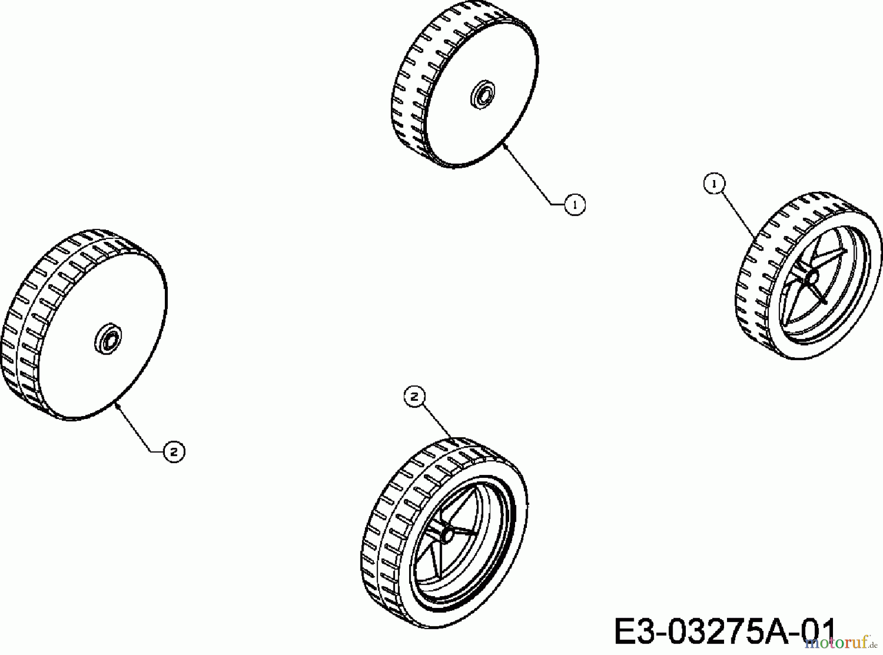  Terradena Elektromäher EM 1400 18C-N4S-651  (2007) Räder