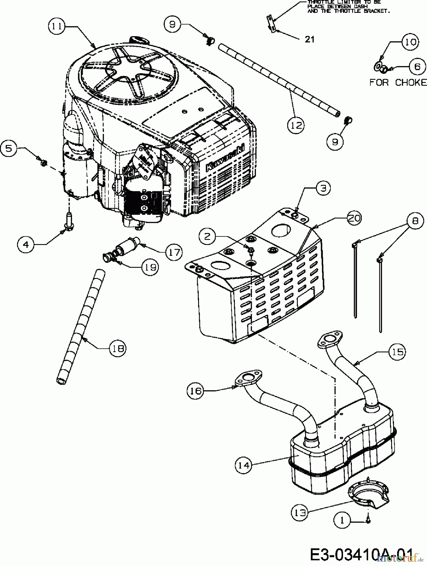  Yard-Man ältere Modelle Rasentraktoren AN 5150 K 13BI504N643  (2007) Motorzubehör