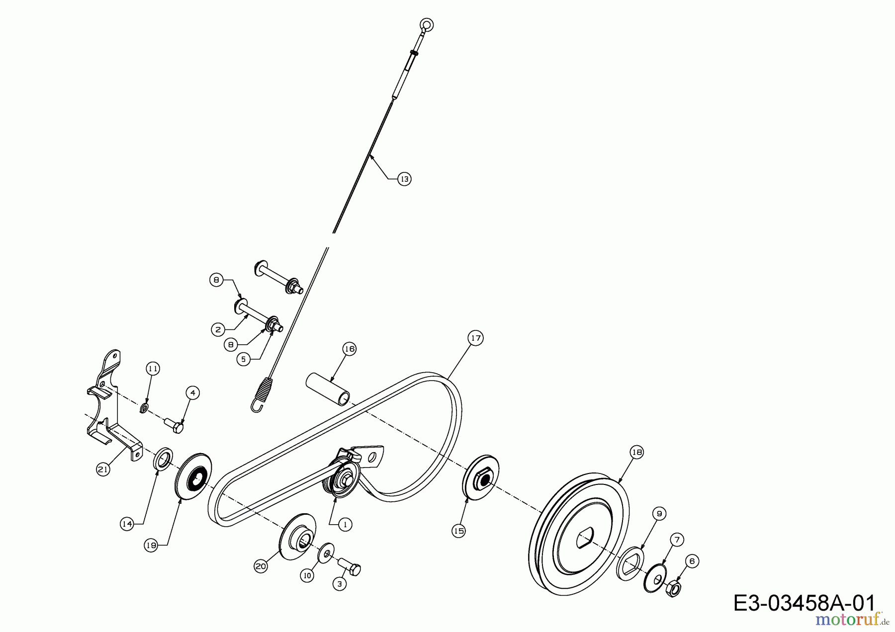  MTD Motorhacken T 330 B 700 21D-332Z602  (2014) Keilriemen, Spannrolle