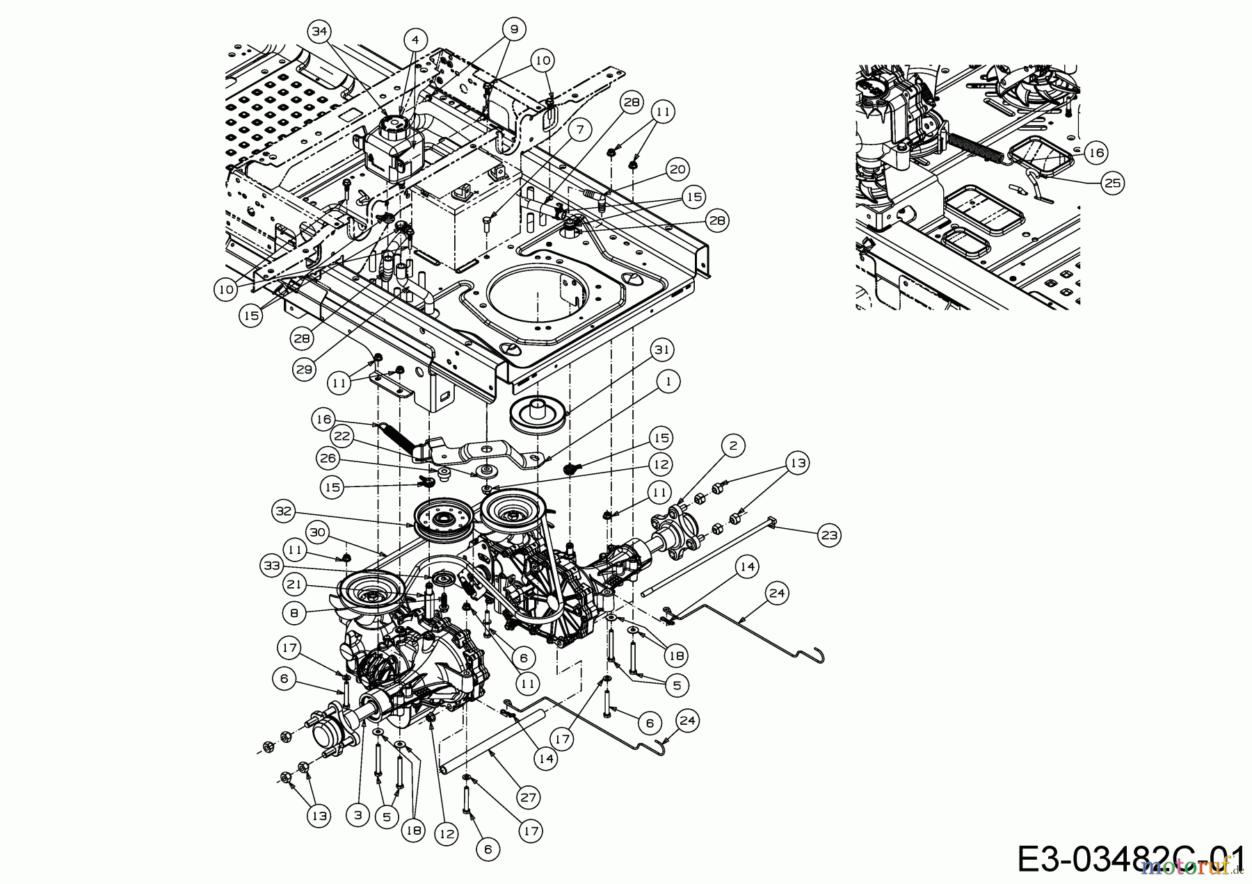  Cub Cadet Zero Turn XZ 3-48 17BIDGHB603  (2017) Fahrantrieb