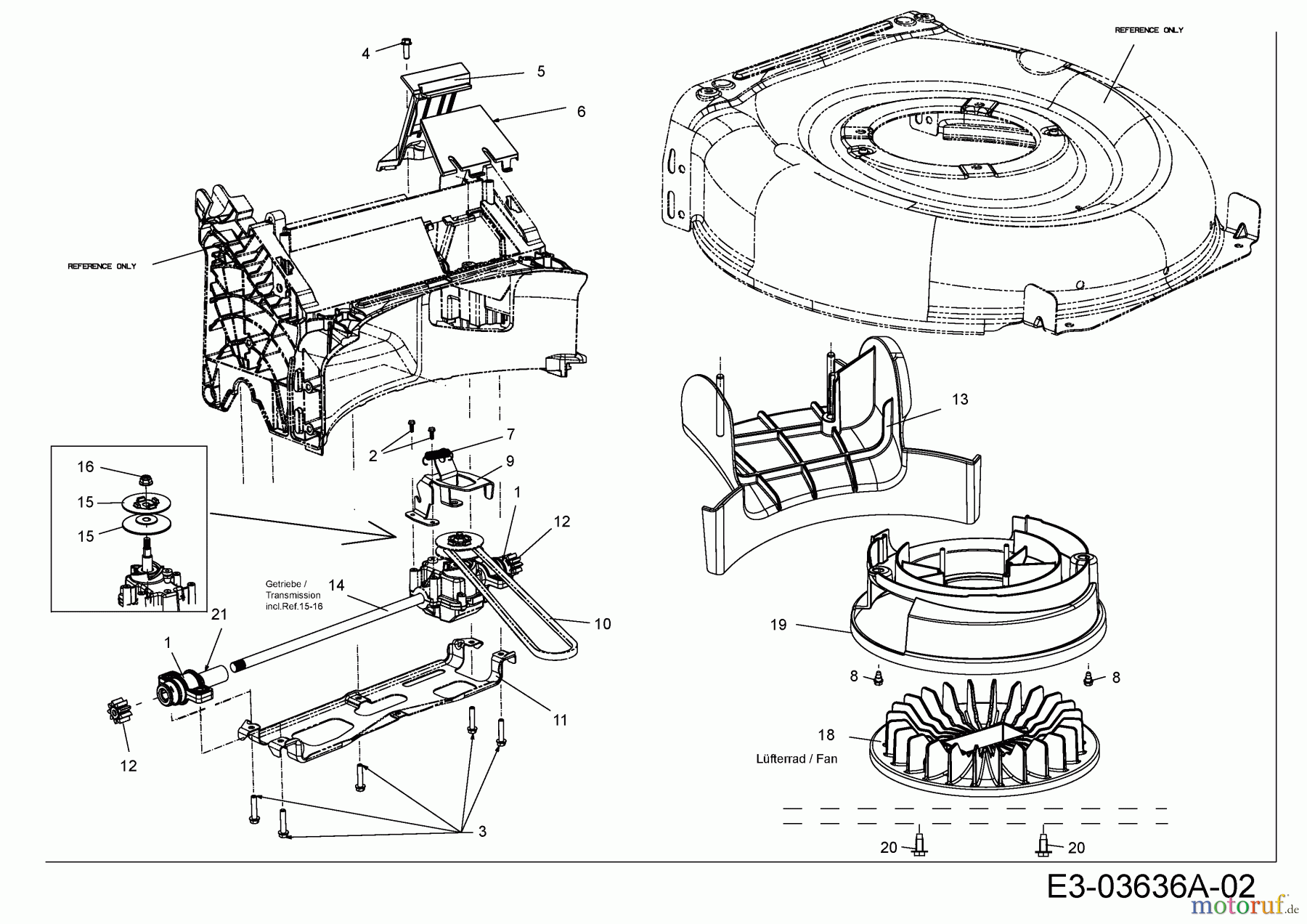  Wolf-Garten Motormäher mit Antrieb A 420 AHW 12A-LV5N650  (2015) Getriebe