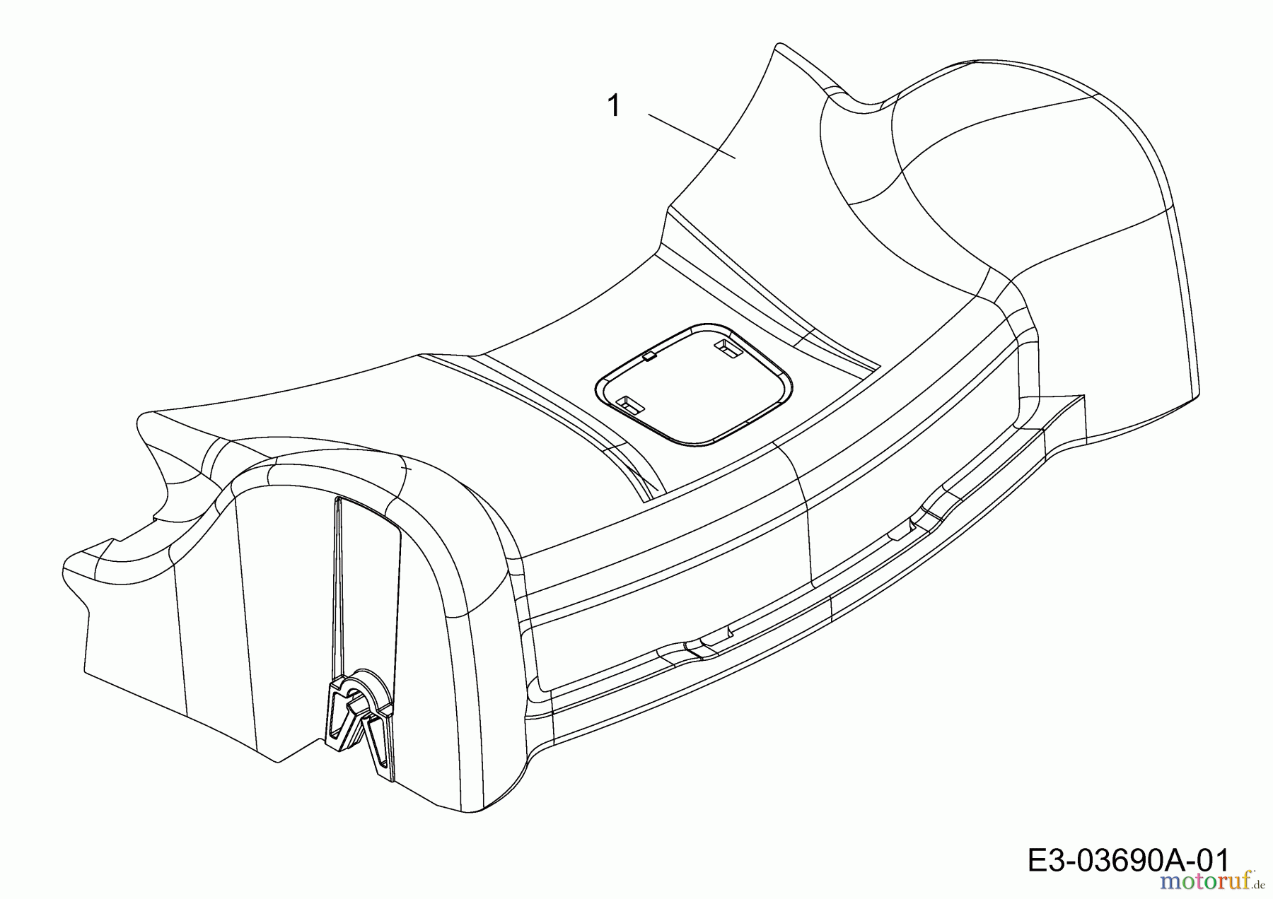  Cub Cadet Motormäher mit Antrieb CC 53 SPO 12A-PQKC603  (2015) Abdeckung Vorderachse