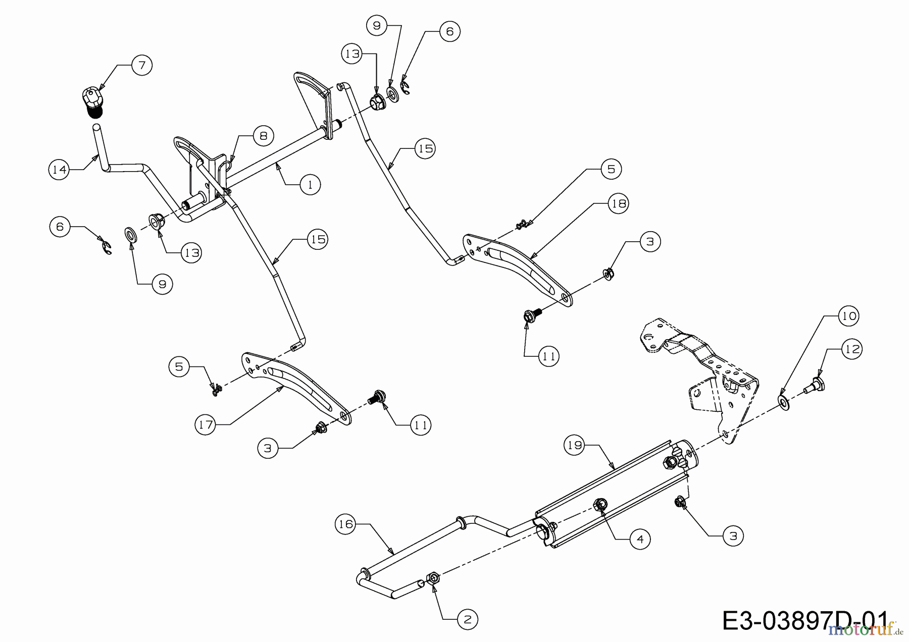  Helington Rasentraktoren H 92 T 13H276KE686  (2017) Mähwerksaushebung