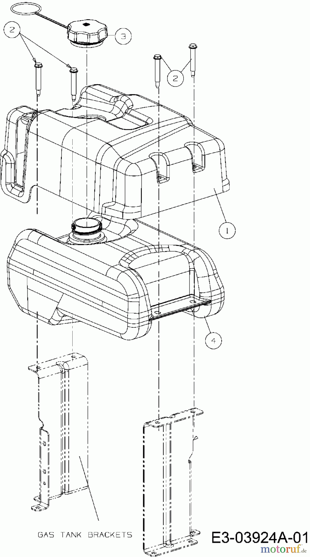  Cub Cadet Motormäher mit Antrieb Wide Cut E 12AE764U603  (2015) Tank