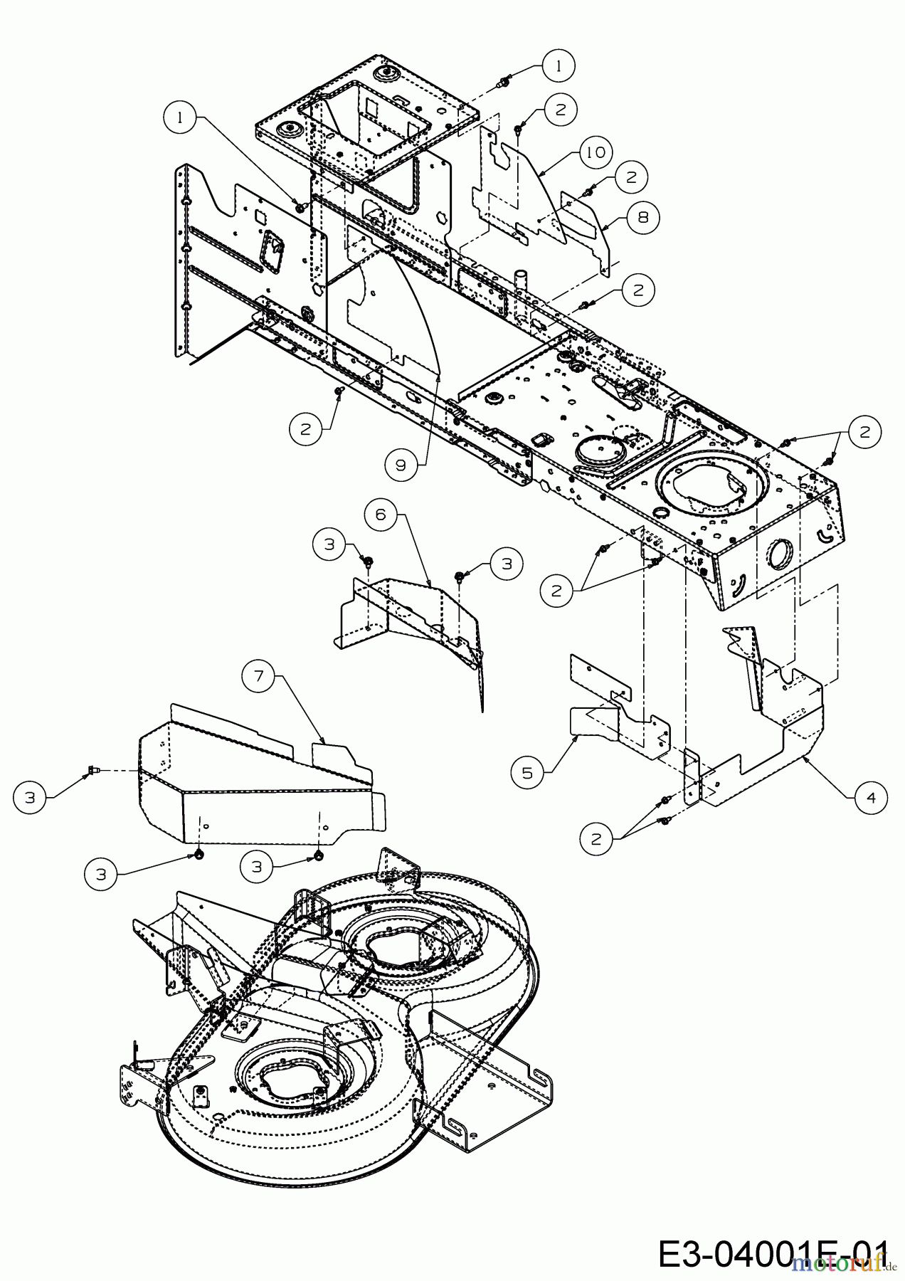  Helington Rasentraktoren H 92 T 13H276KE686  (2017) Keilriemenschutz Mähwerk E (36