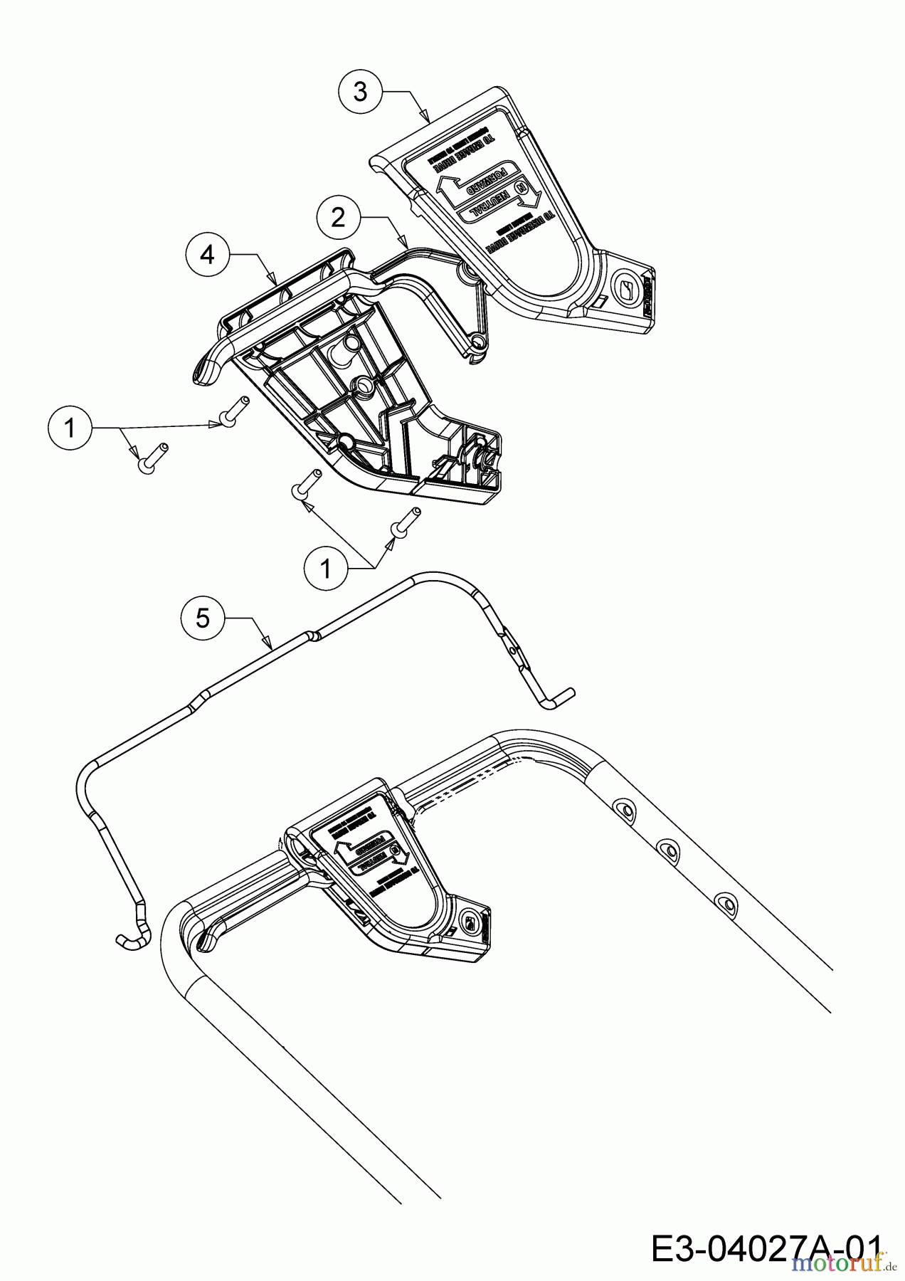  Troy-Bilt Motormäher mit Antrieb TB 240 12AVB2AQ311  (2016) Bremsbügel, Geschwindigkeitsregelung