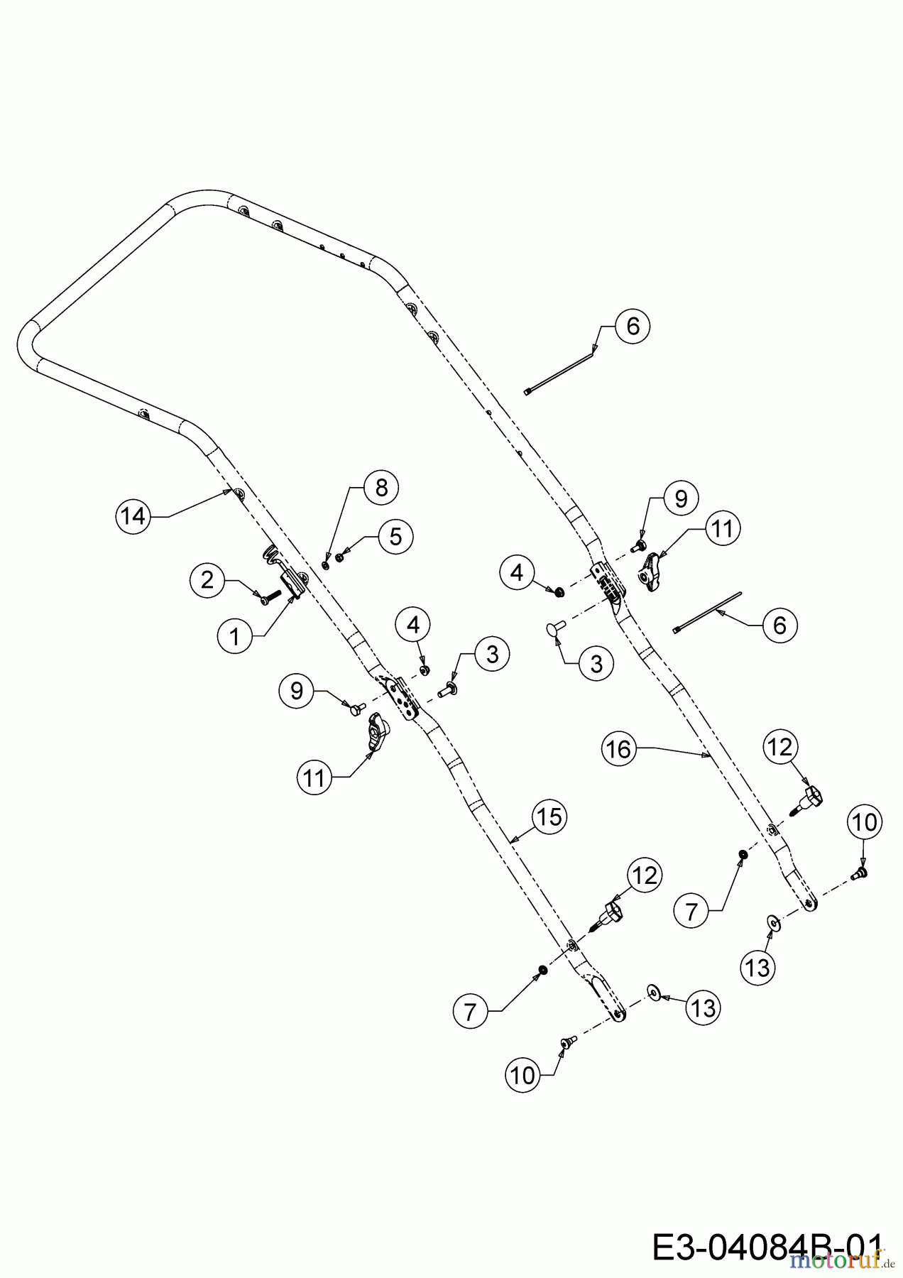  WOLF-Garten Expert Motormäher mit Antrieb Expert 530 A 12A-PUKC650  (2016) Holm