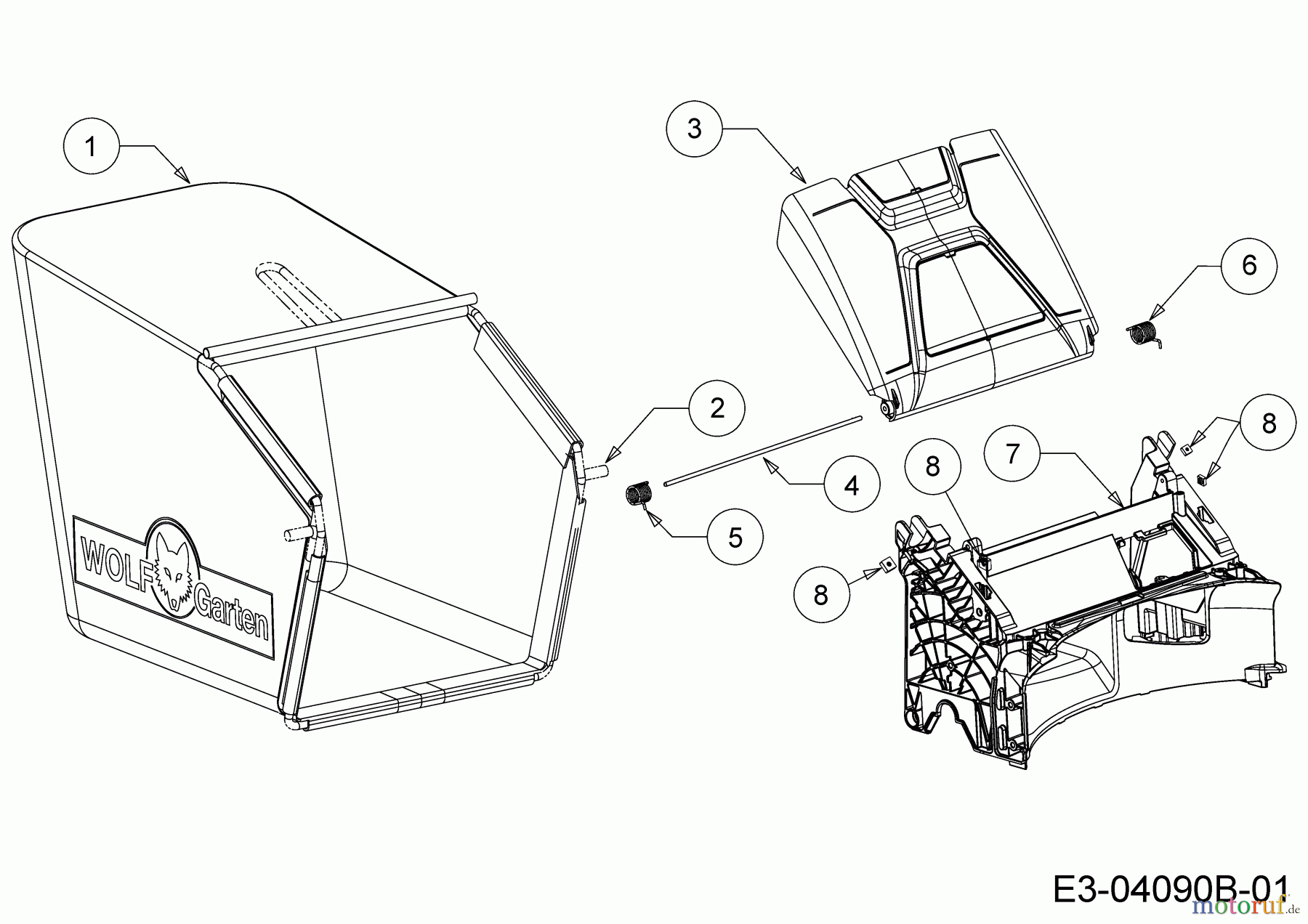  Wolf-Garten Motormäher mit Antrieb ST 5300 AHHW 12A-PRCQ650  (2016) Grasfangsack, Heckklappe, Leitstück hinten