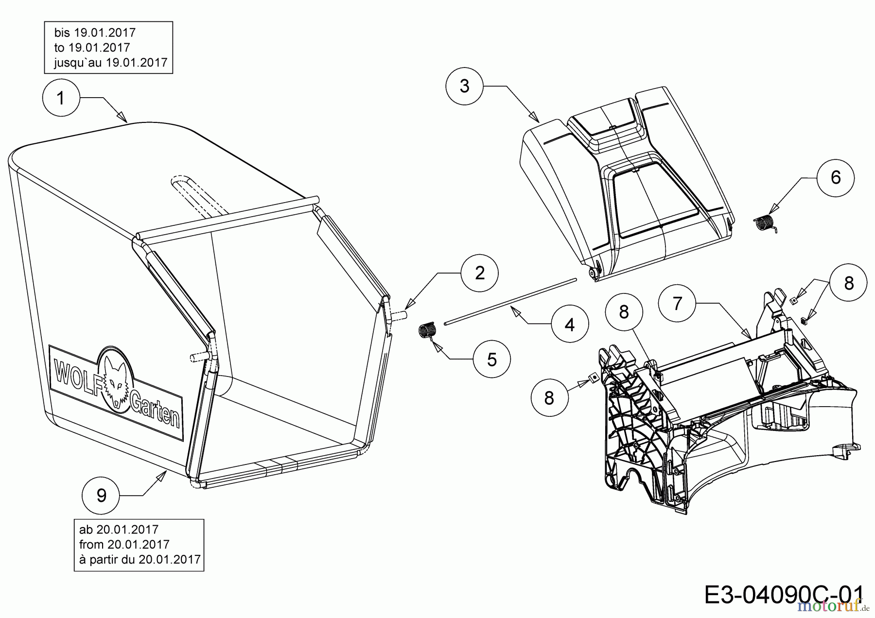  Wolf-Garten Motormäher mit Antrieb ST 5300 AHW 12B-PRJ6650  (2017) Grasfangsack, Heckklappe, Leitstück hinten