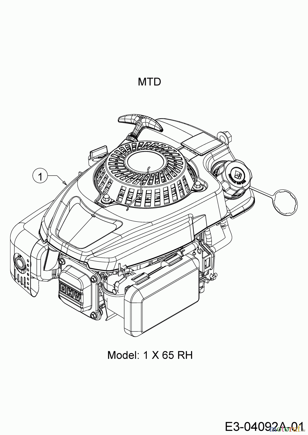  MTD Motormäher mit Antrieb Smart 53 SPO 12A-PCJ6600  (2014) Motor