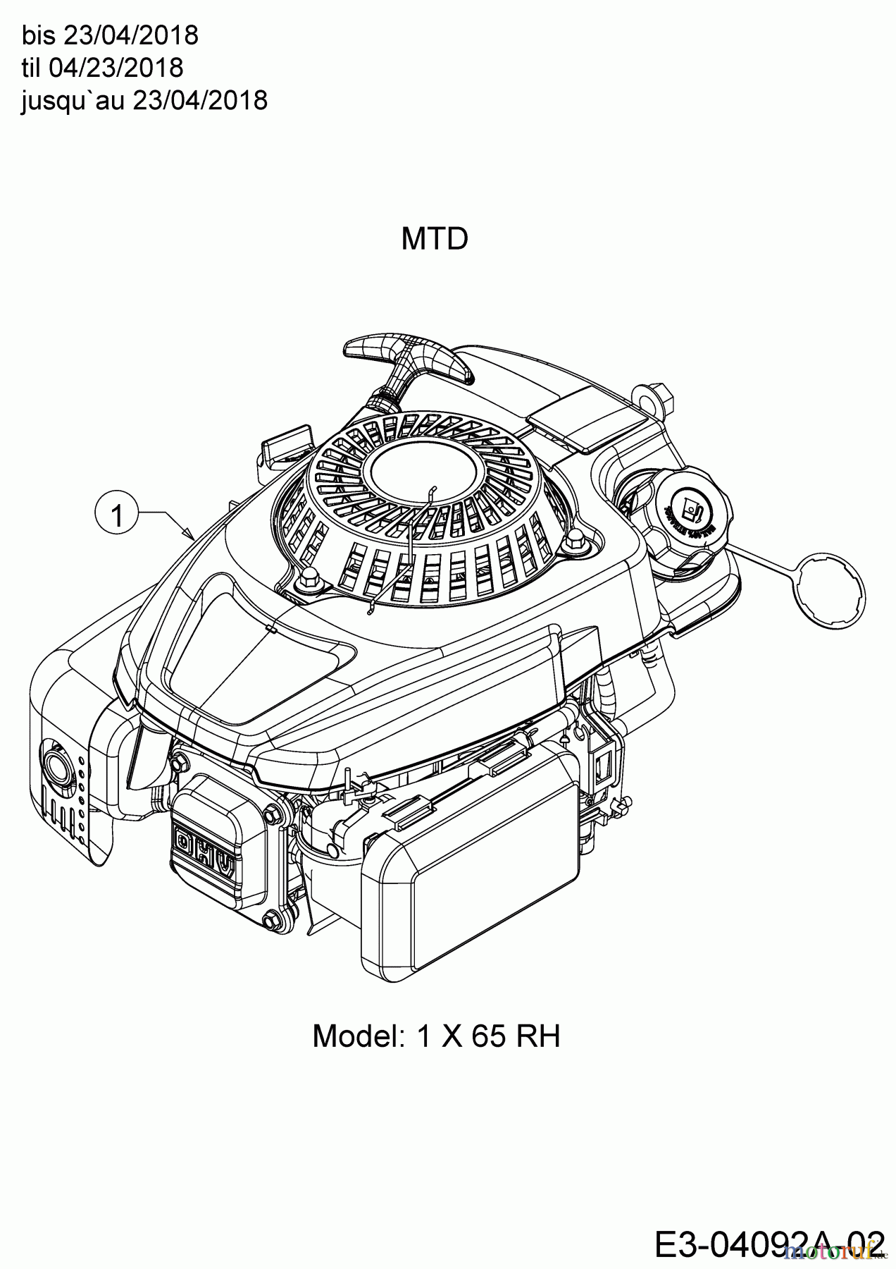  Wolf-Garten Motormäher mit Antrieb AT 5300 AHW 12C-PRJ6650  (2018) Motor MTD bis 23/04/2018