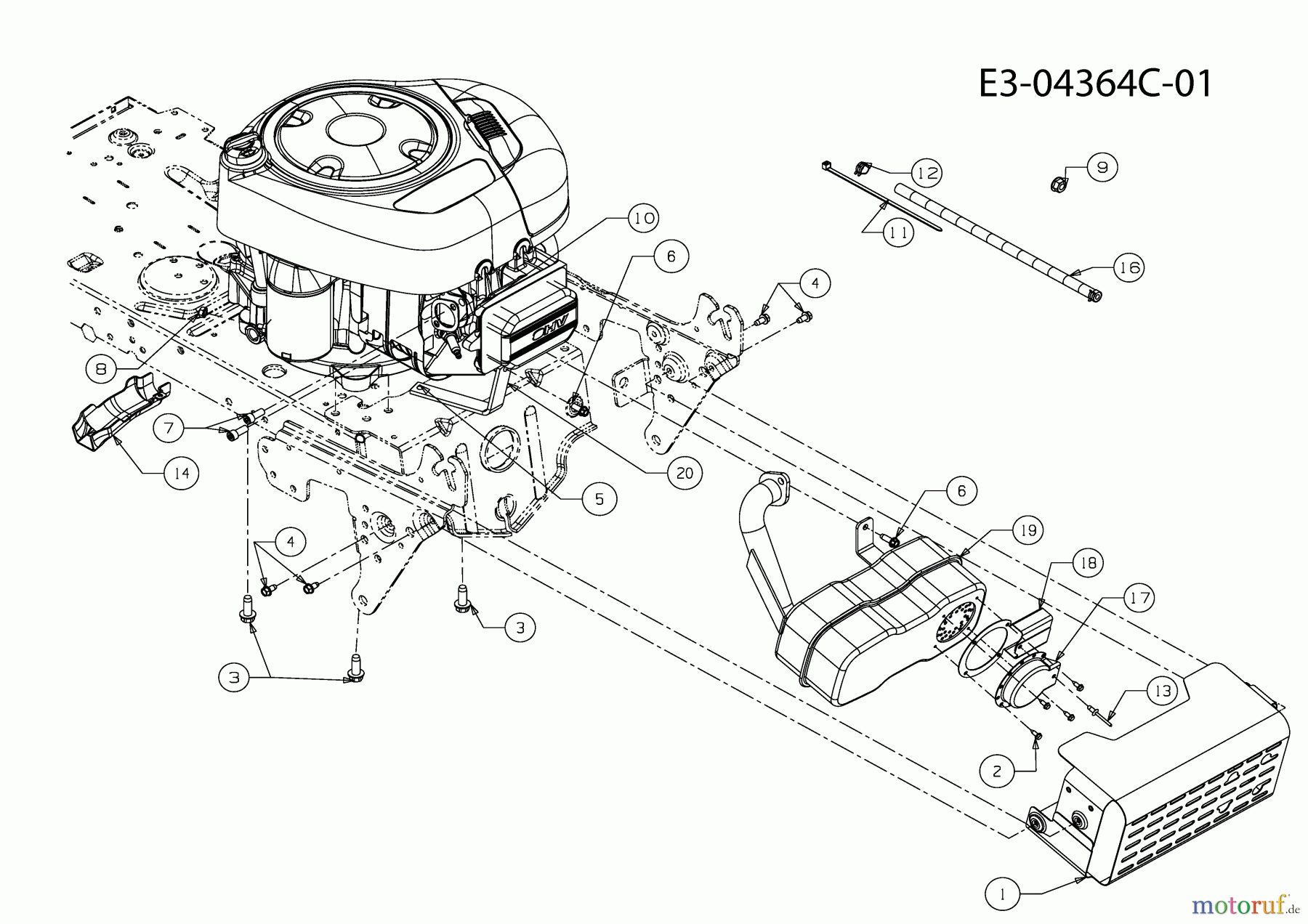  MTD Rasentraktoren RS 125/96 B 13AH761F600  (2010) Motorzubehör