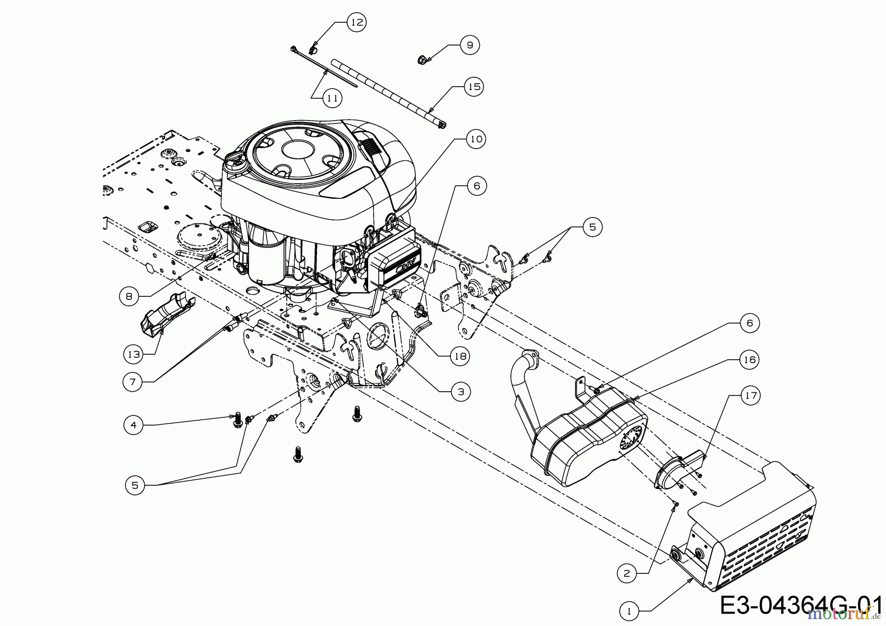  MTD Rasentraktoren DL 92 BH 13HH71KE677  (2016) Motorzubehör