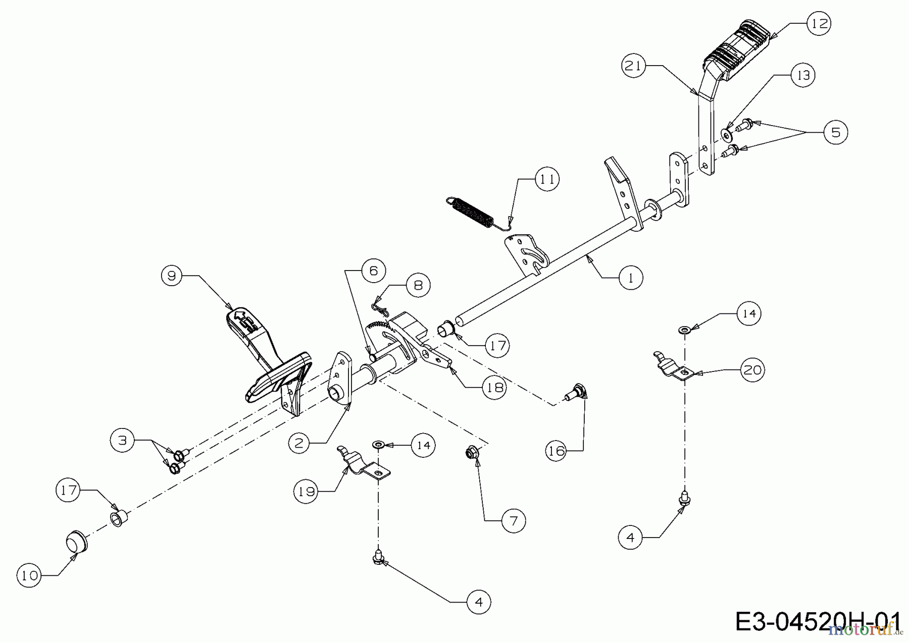  Massey Ferguson Rasentraktoren MF 38-16 SH 13HD93GF695  (2016) Pedale