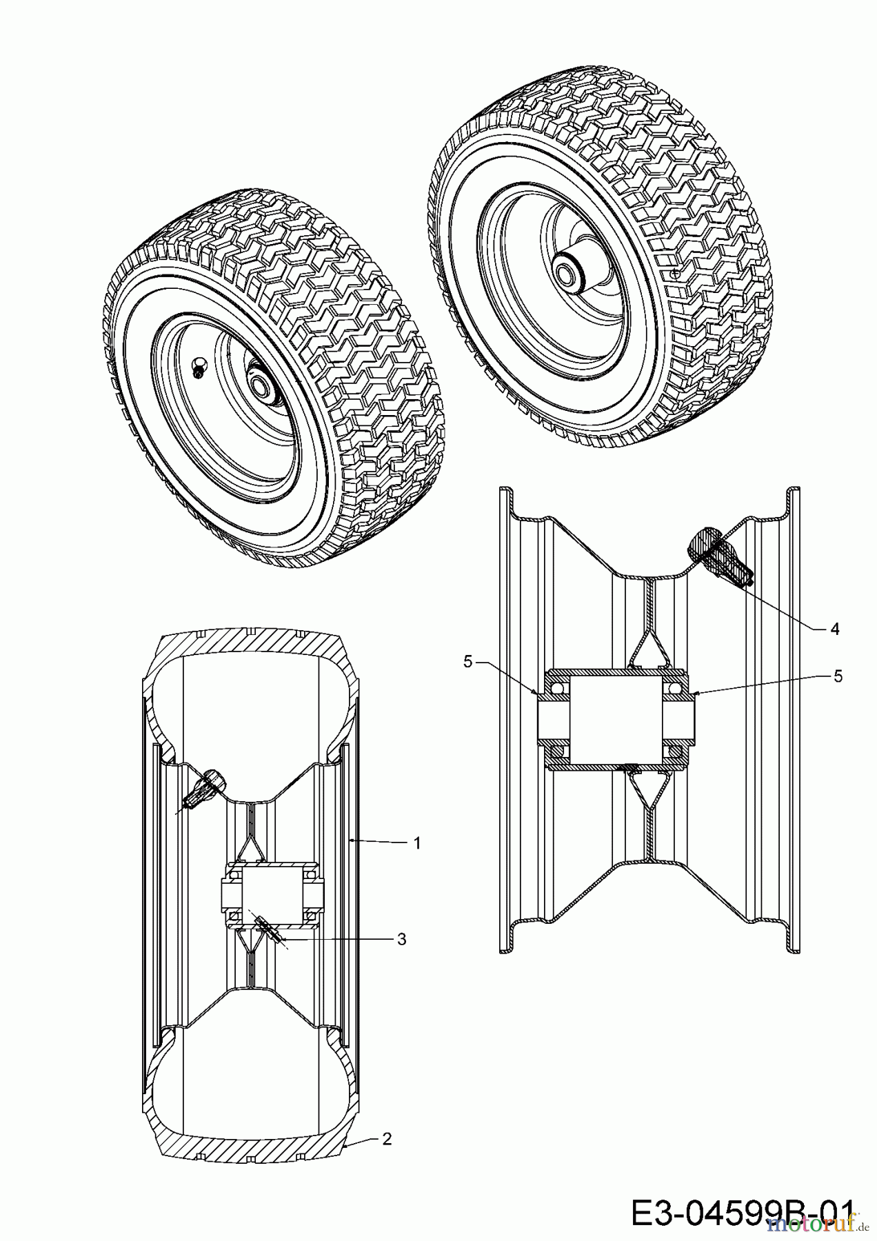  Cub Cadet Gartentraktoren CC 1224 KHP 14HQ94AP603  (2016) Räder vorne 16x6.5