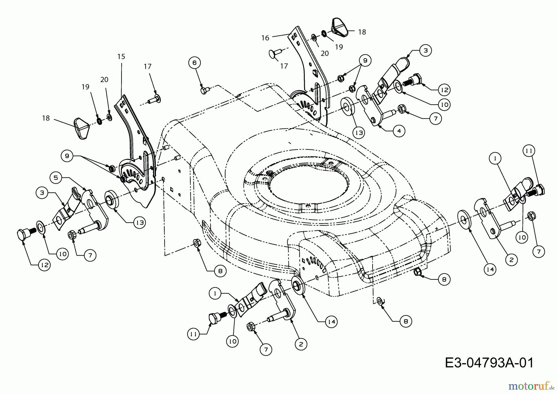  M Tech Motormäher M 4645 P 11D-J1JD605  (2011) Schnitthöhenverstellung