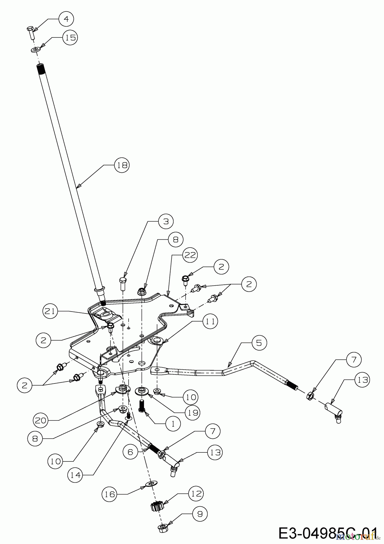  Verts Loisirs Rasentraktoren VL 105 GCA 13HO98KN617  (2014) Lenkung
