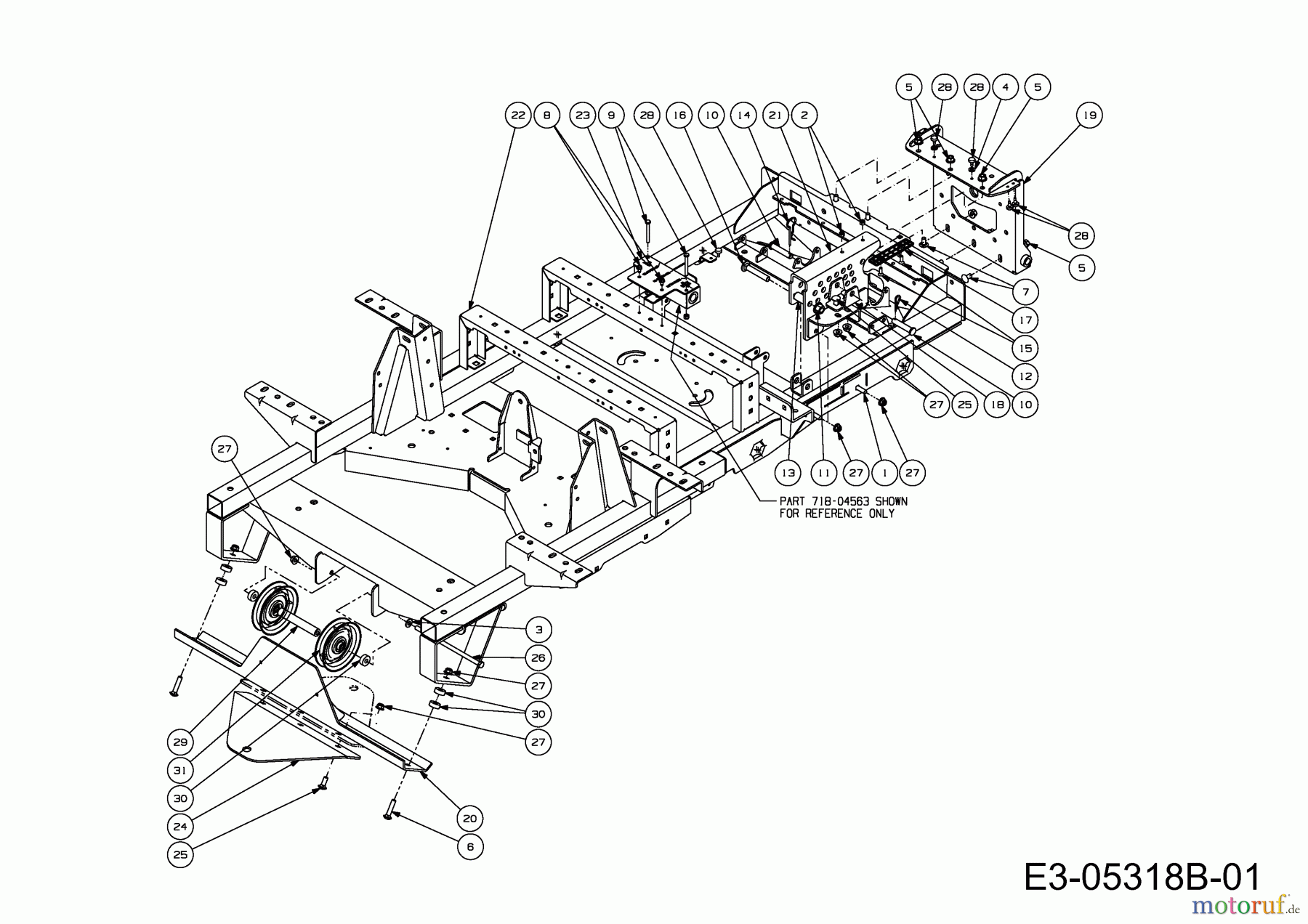  Cub Cadet Zero Turn Tank S 60 53AY8DU6603  (2011) Rahmen