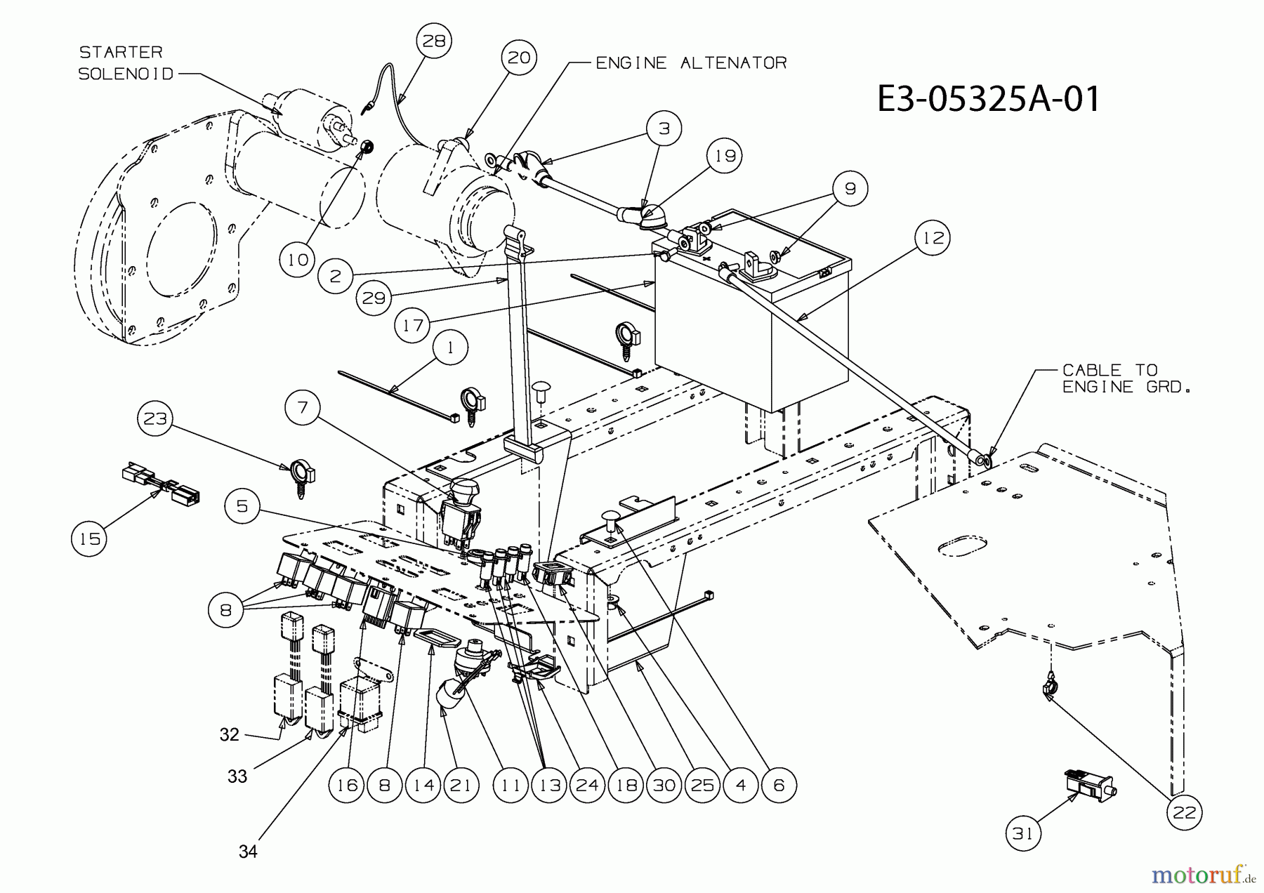  Cub Cadet Zero Turn Tank S 60 53AY8DU6603  (2010) Elektroteile bis 18.11.2009