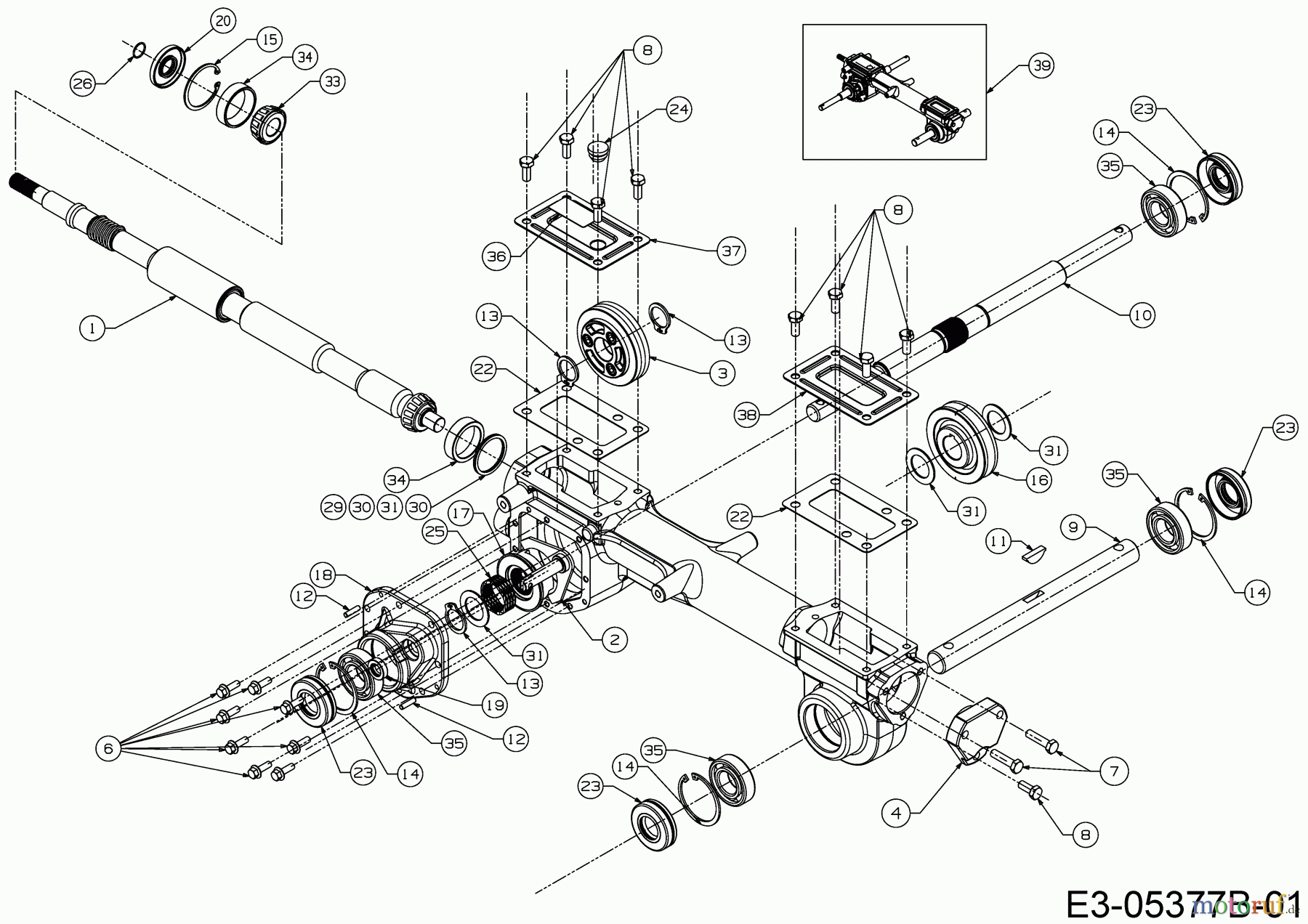  MTD Motorhacken T/405 M 21AA46M3678  (2018) Getriebe
