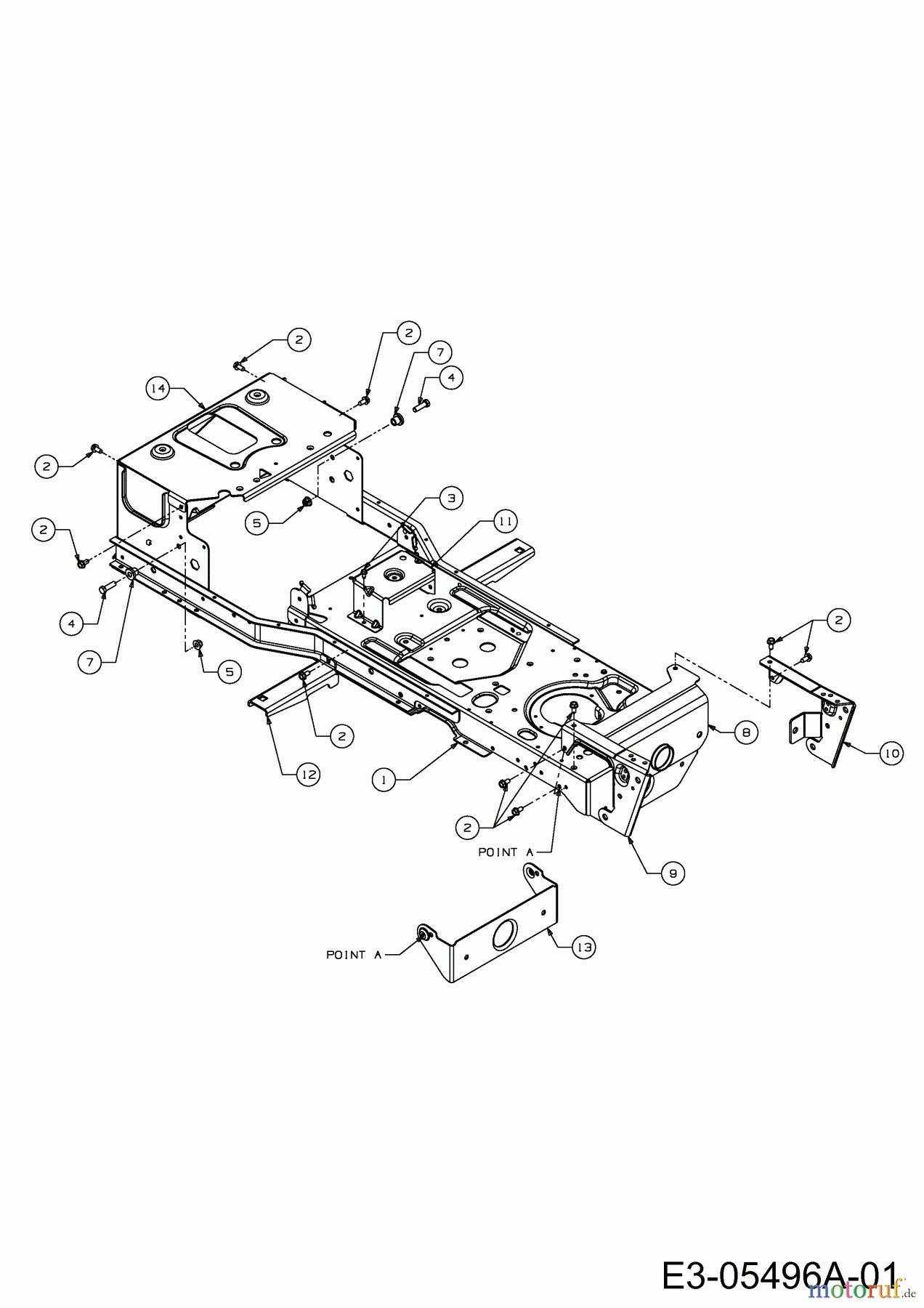  Cub Cadet Zero Turn All Rounder 1050 17AI9BKP603  (2010) Rahmen