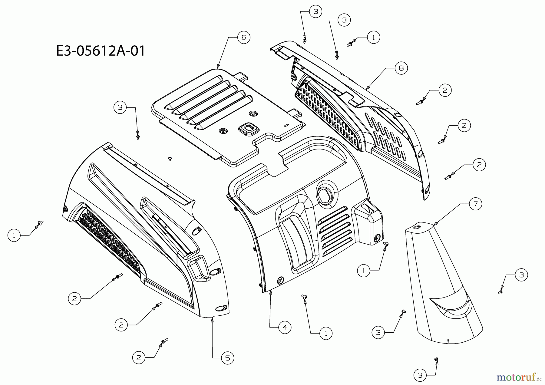  MTD ältere Modelle Rasentraktoren Minirider 60 E 13C1054-600  (2010) Verkleidung