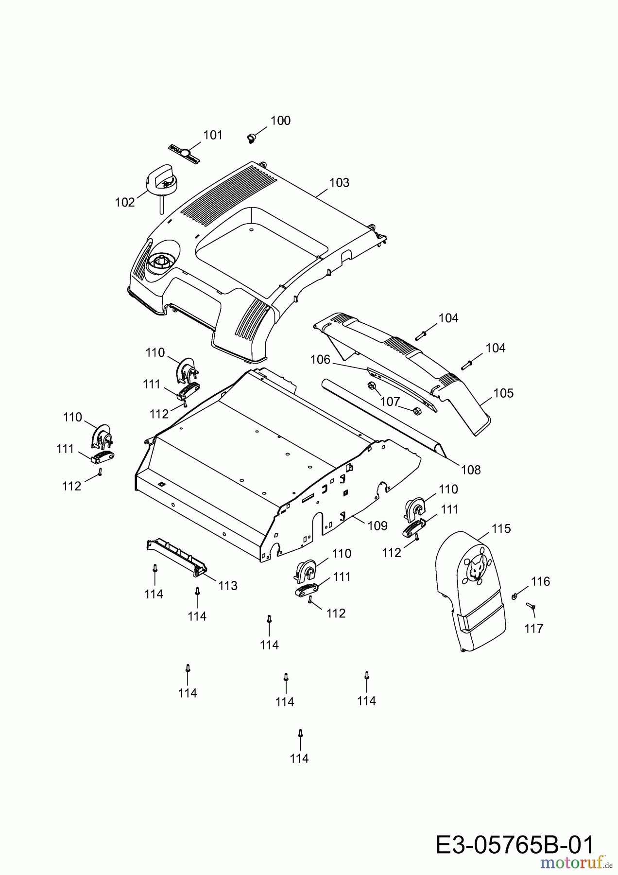  Wolf-Garten Motorvertikutierer UV 35 B 3635000  (2015) Vertikutierergehäuse