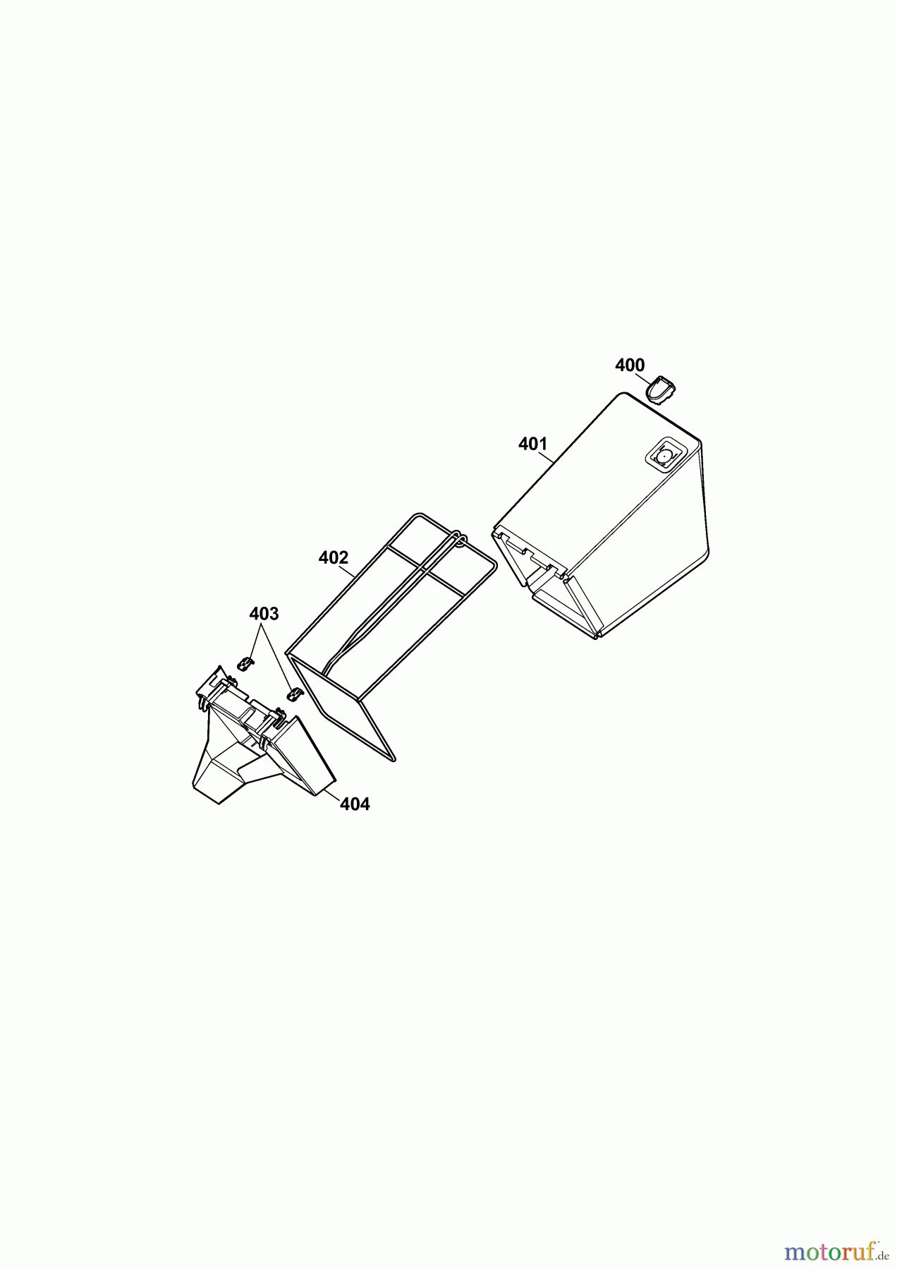  Wolf-Garten Motormäher mit Antrieb Compact plus 40 BA 4013000 Serie E  (2010) Grasfangsack