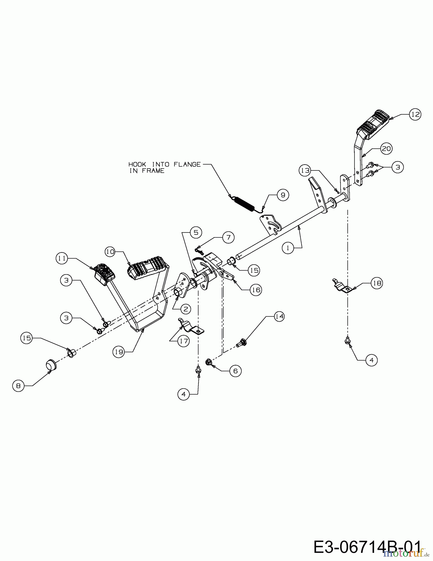  Cub Cadet Gartentraktoren CC 1224 KHP 14BI94AP603  (2012) Pedale